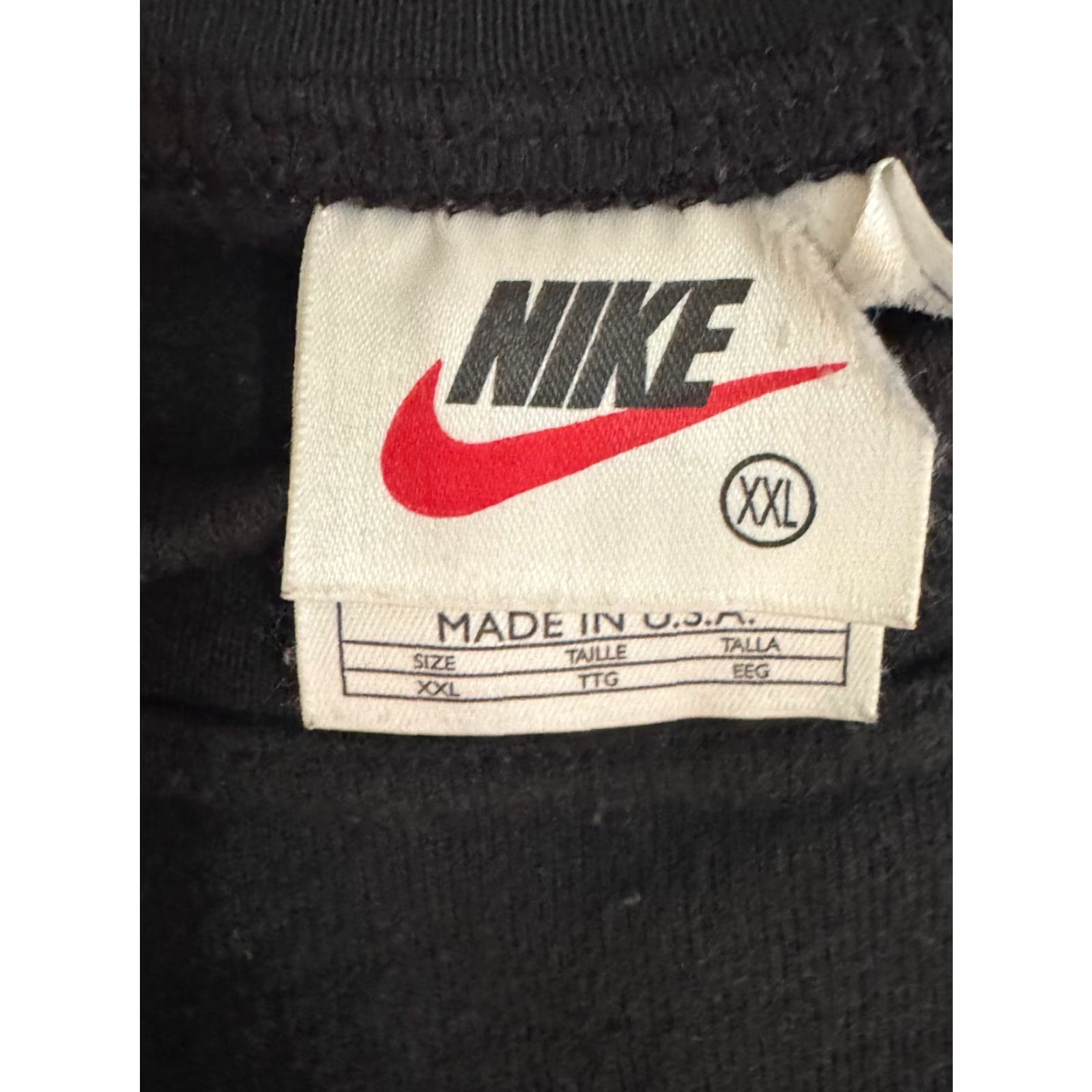 Nike VINTAGE Nike Sweatshirt Crewneck Mini Swoosh Black 2XL Men 90s Pullover Size US XXL / EU 58 / 5 - 5 Thumbnail