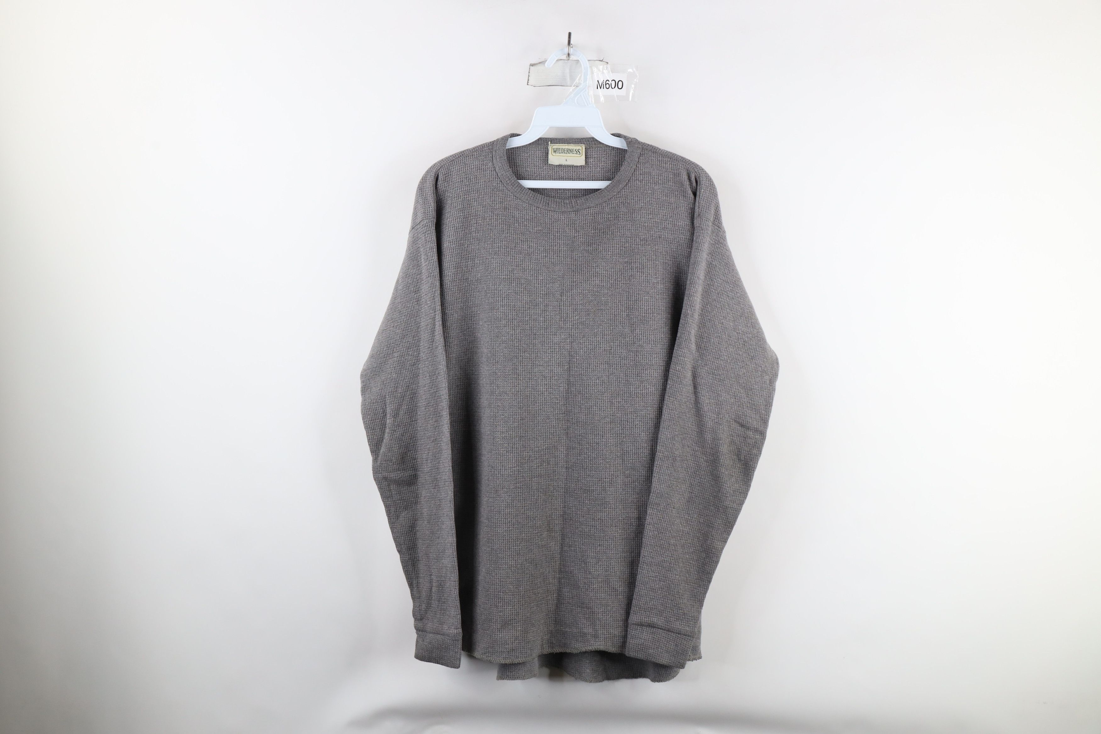 Vintage Vintage 90s Streetwear Waffle Knit Long Sleeve T-Shirt Size US L / EU 52-54 / 3 - 1 Thumbnail