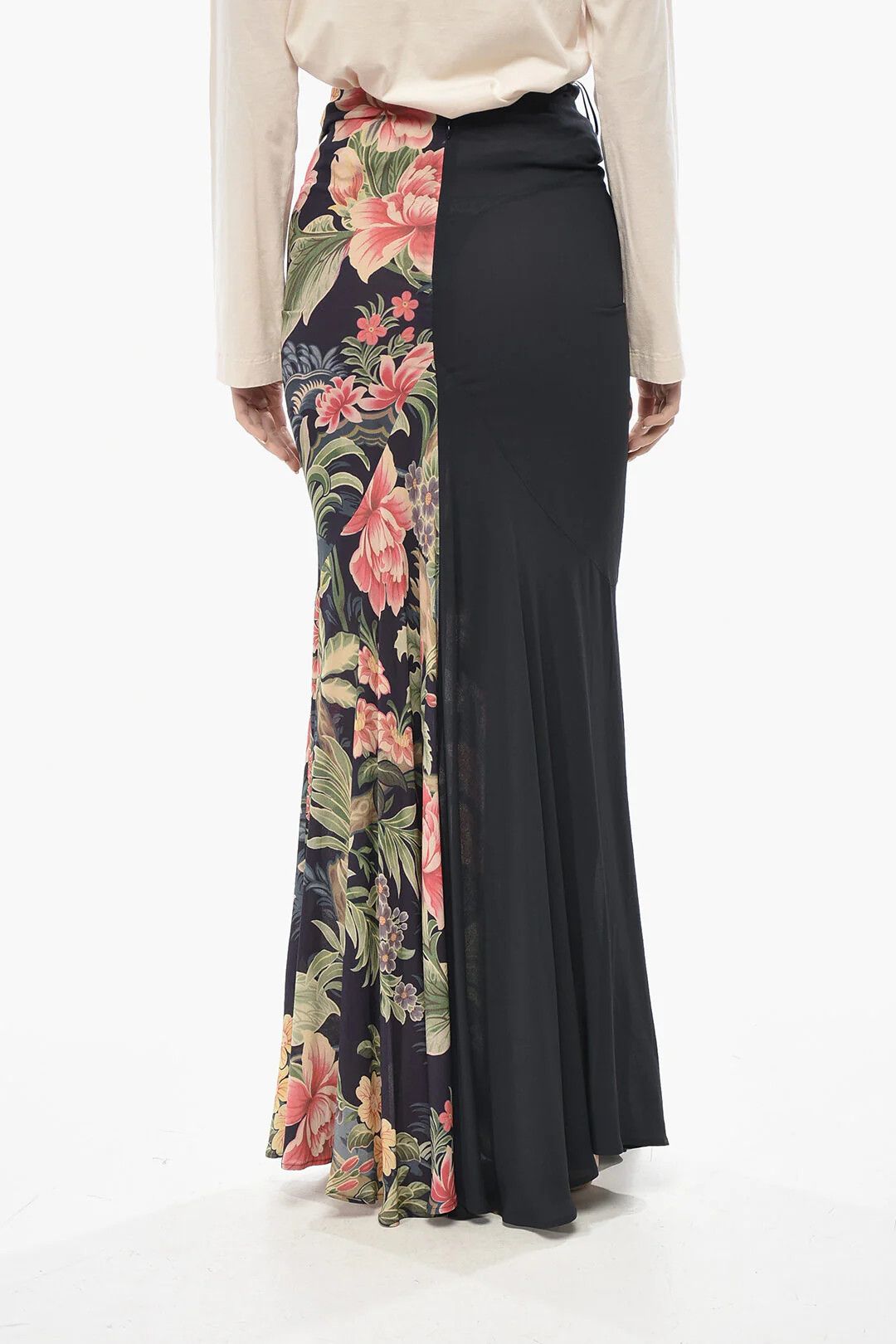 Etro og1mm0426 Two-Tone Maxi Skirt in Multicolor Size 27" / US 4 / IT 40 - 2 Thumbnail
