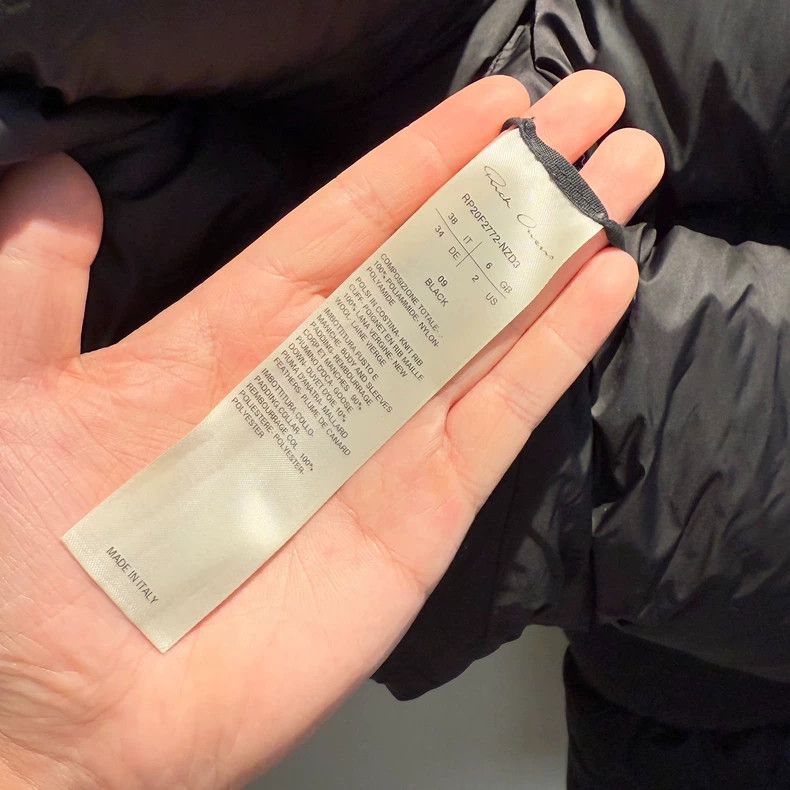 Rick Owens rick owens size 38 Short shoulder strap down jacket 2501-Ne Size US S / EU 44-46 / 1 - 7 Thumbnail