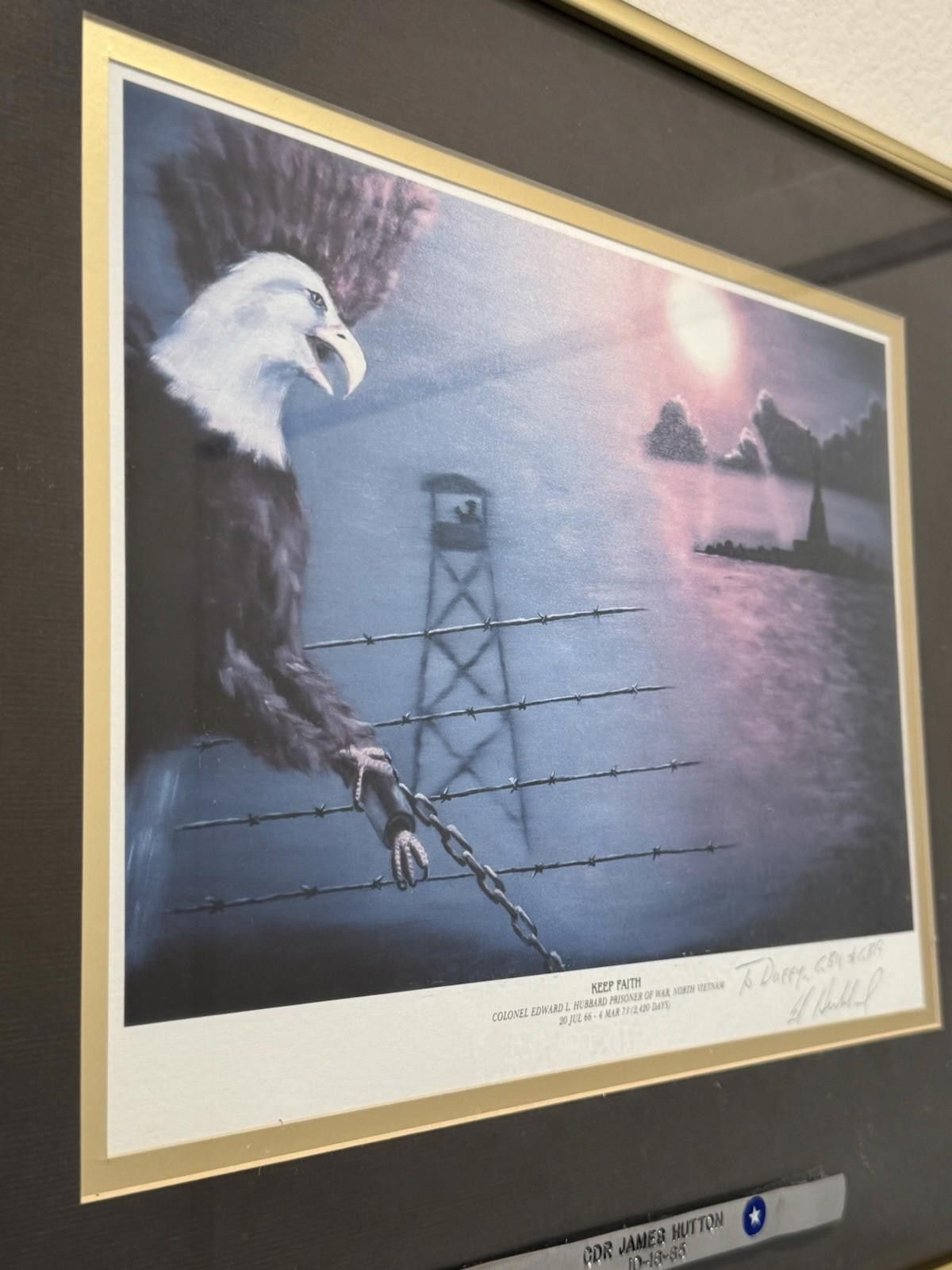 Designer Edward L. Hubbard Keep Faith Signed Duffy Hutton Vietnam POW Size ONE SIZE - 9 Thumbnail
