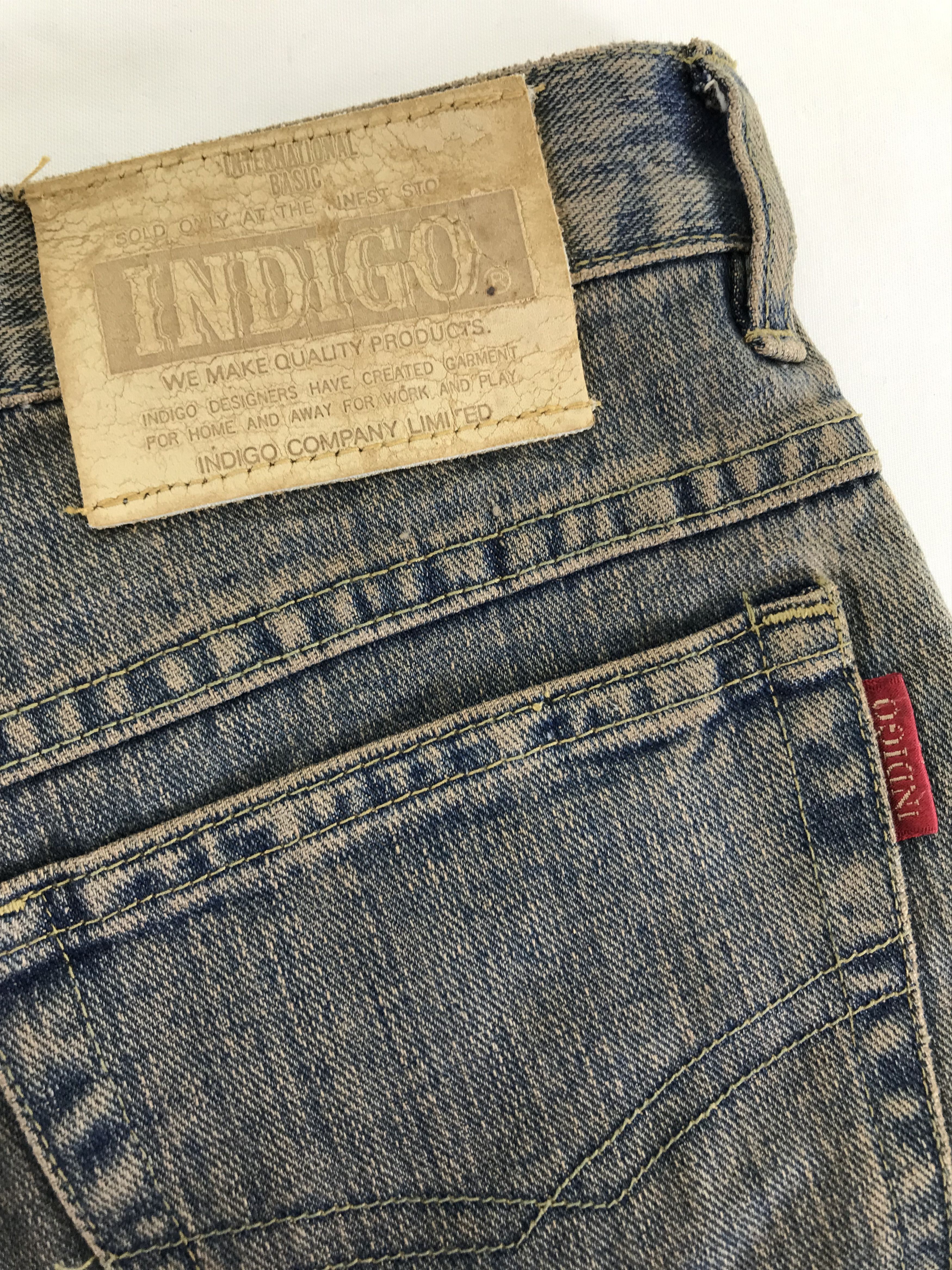 Indigo Vintage Indigo Mud Wash Button Leg Flare Jeans Size 25" / US 0 / IT 36 - 10 Thumbnail