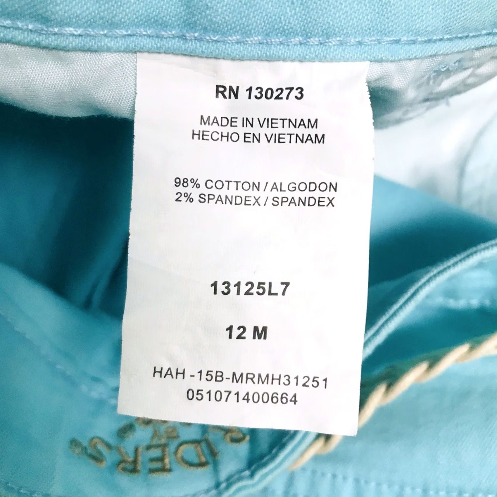 Lee Riders by Lee Women Capri Aqua Splash Slender Stretch Denim Mid Rise Belted 12 Jeans Regular 5-Pocket Inseam 19" Blue Belt Included Size ONE SIZE - 4 Thumbnail
