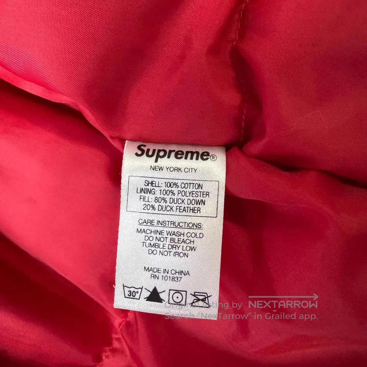Supreme Red Quilted Heavy Coat . Size US L / EU 52-54 / 3 - 4 Thumbnail