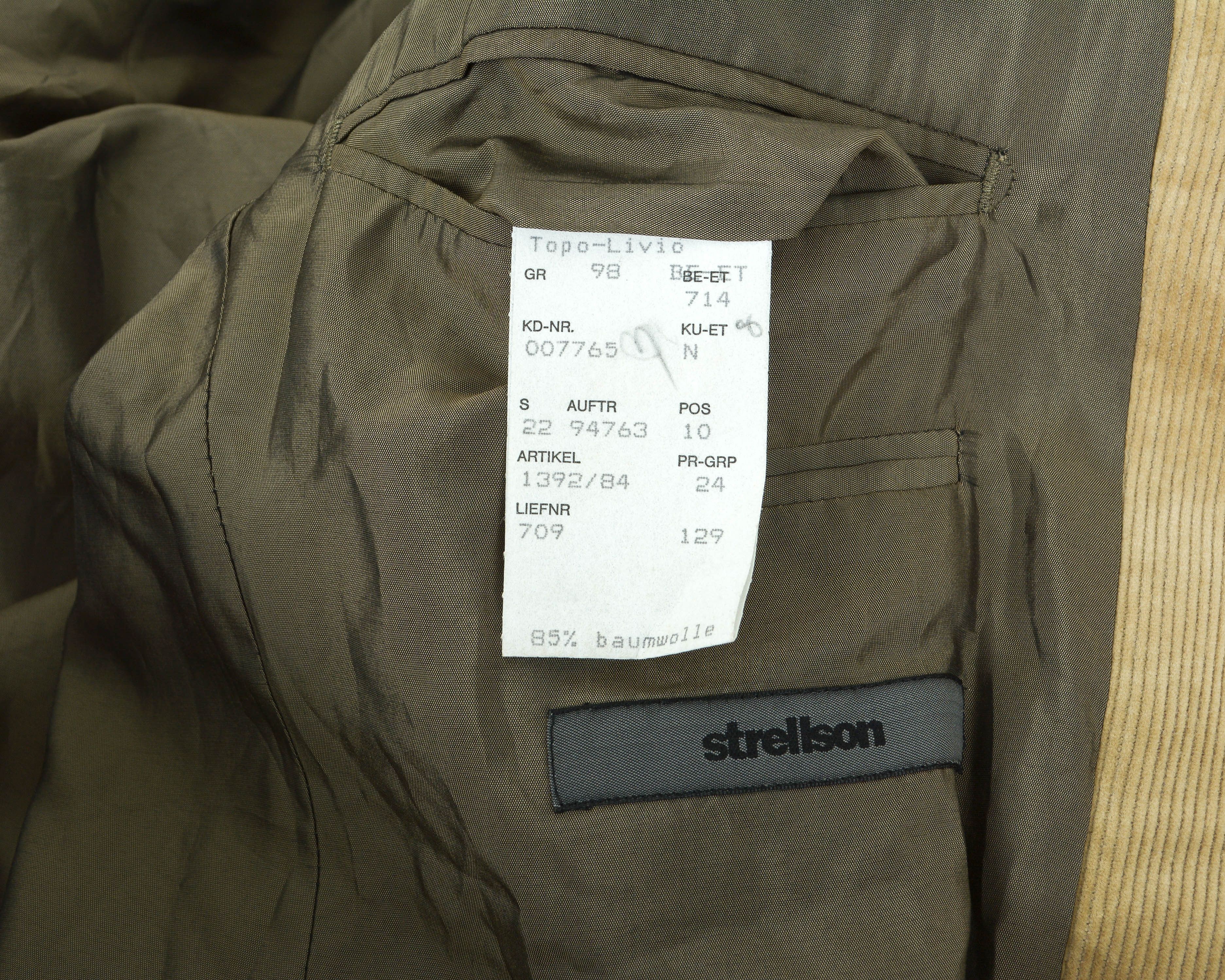 Strellson Soft Line Corduroy S Blazer Jacket UK 38L US Coat Suit Sport Size 38L - 6 Thumbnail