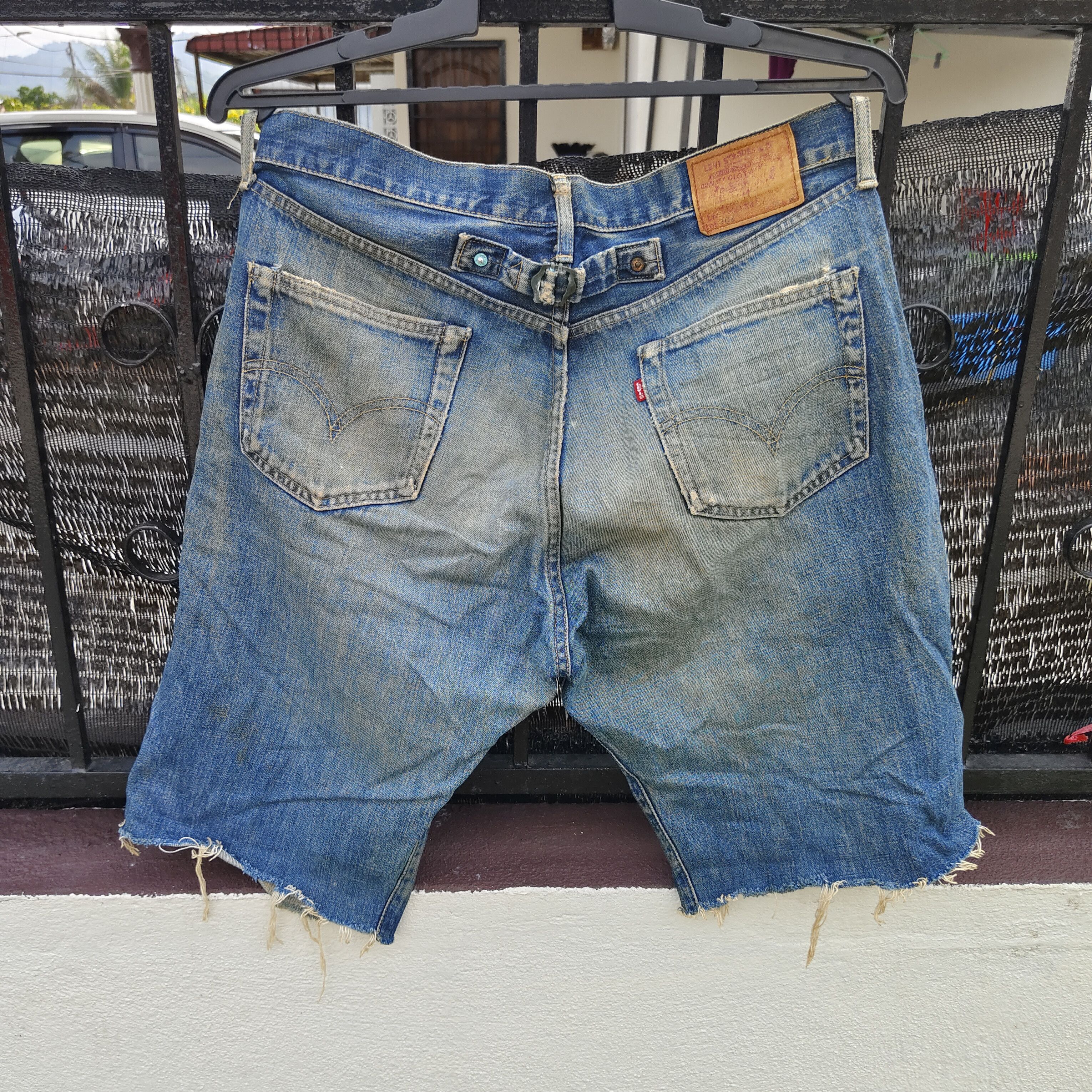 Levi's Vintage Levi's 702 Big E Short Cutoff Selvedge Jean Size US 35 - 4 Thumbnail