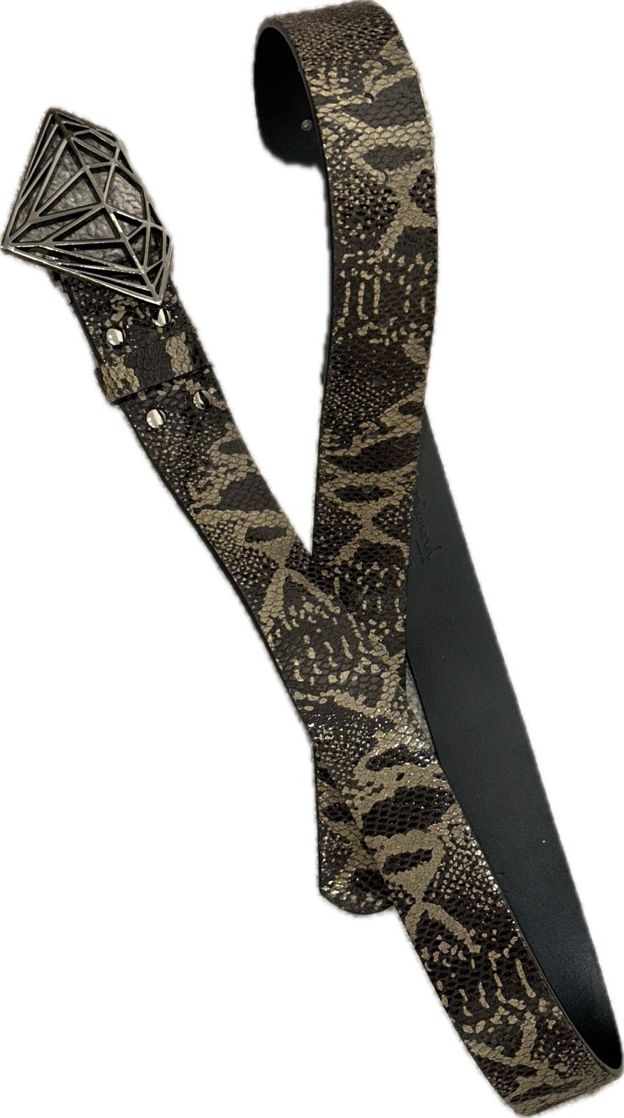 Diamond Supply Co. Diamond Supply Co Snakeskin Leather Belt Size 32 - 1 Thumbnail