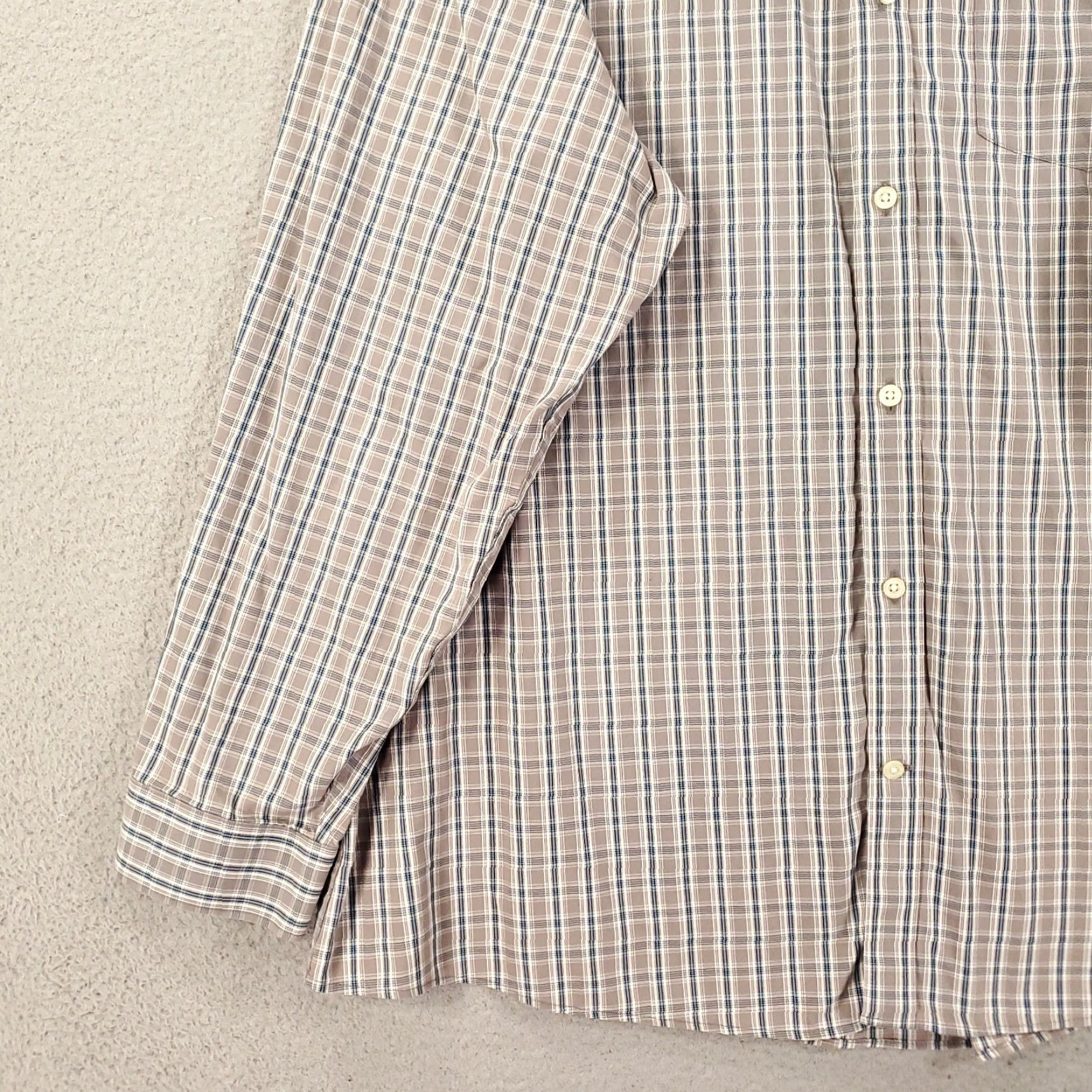 Eddie Bauer Eddie Bauer Shirt Mens 2XL Gray Plaid Button-Up Wrinkle Free Relaxed Fit Collar-Down Button Size US XXL / EU 58 / 5 - 3 Thumbnail
