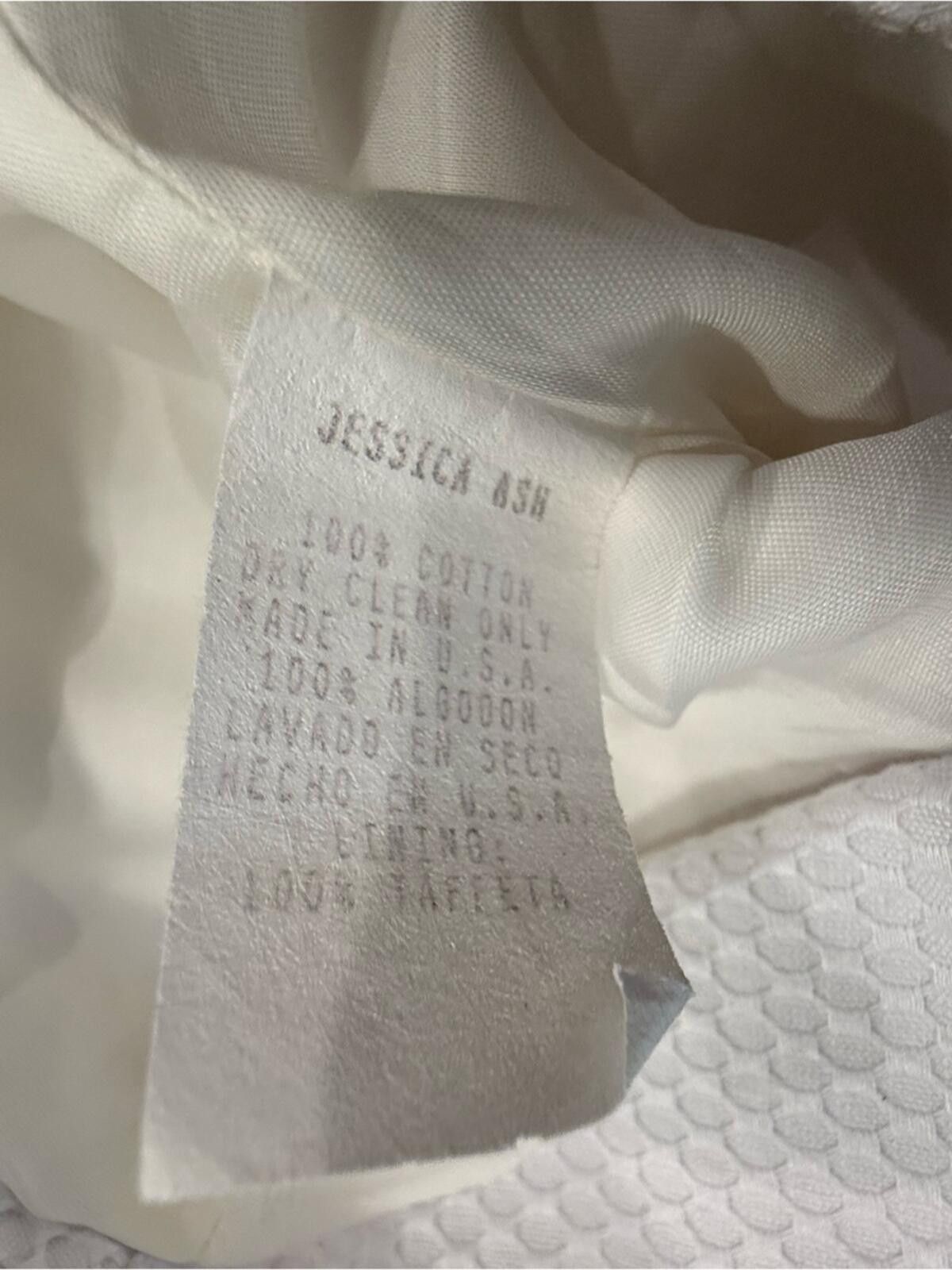 Other Jessica Ash white crop honeycomb textured blazer jacket SZ 4 Size S / US 4 / IT 40 - 9 Thumbnail