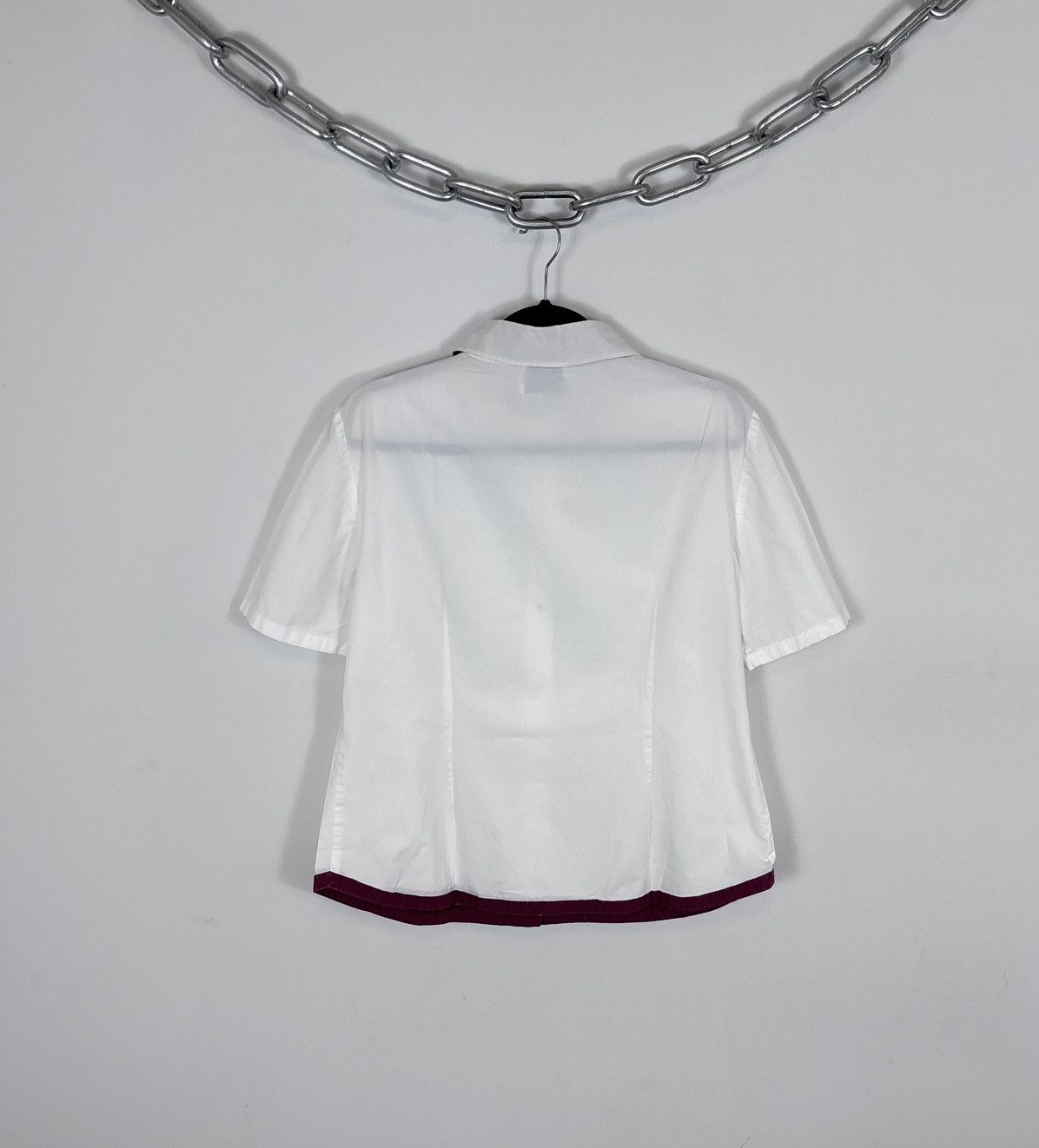 Gianfranco Ferre Vintage Gianfranco Ferre Women’s White Short Sleeve Shirt Size L / US 10 / IT 46 - 16 Thumbnail
