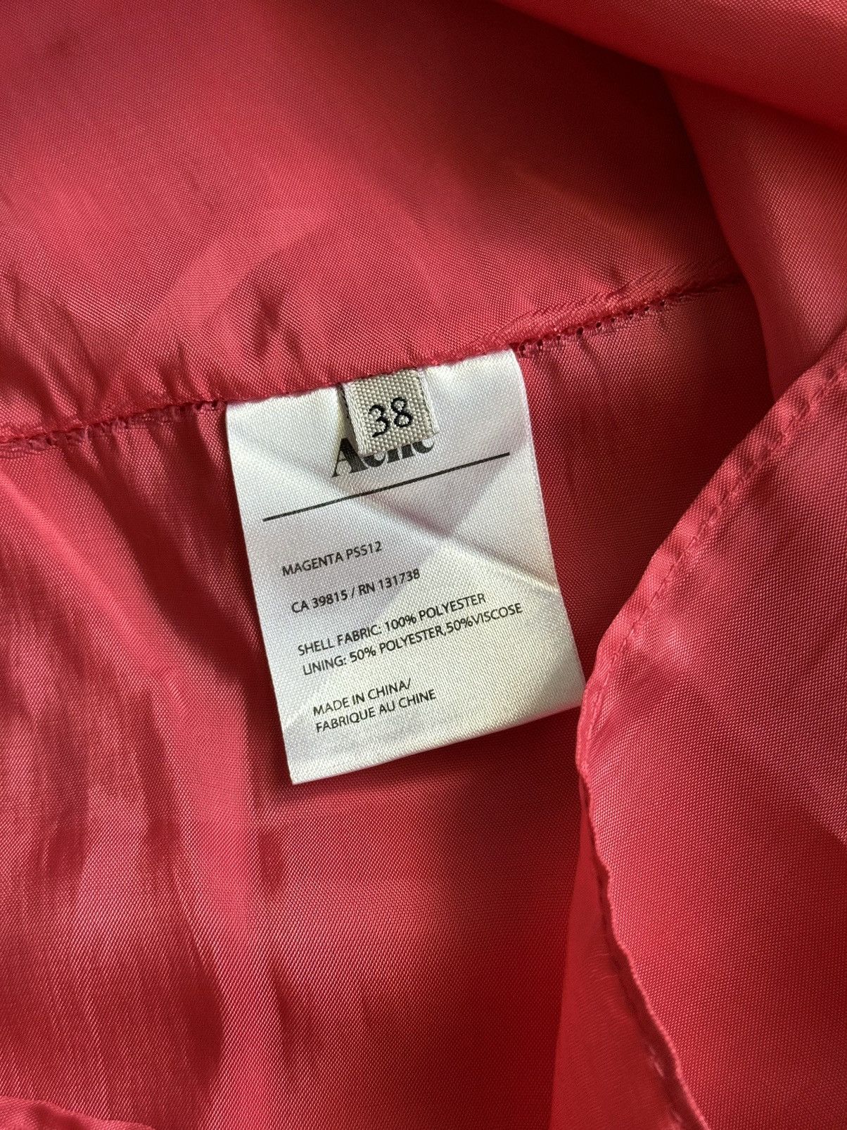 Acne Studios × Designer Acne Studios SS 2012 Magenta mini dress Size S / US 4 / IT 40 - 6 Thumbnail