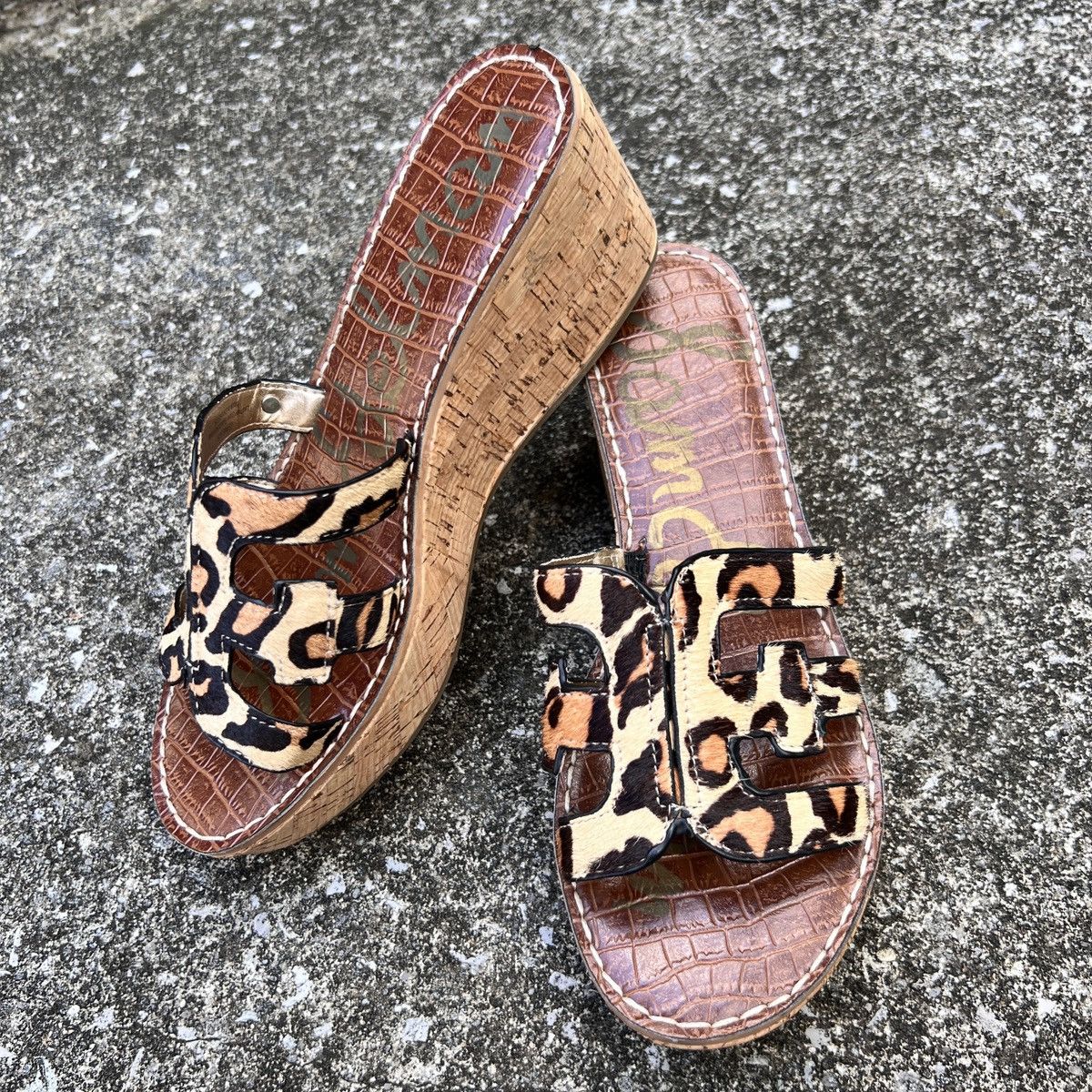 Sam Edelman Sam Edelman Regis leopard print calf hair wedges Size US 9 / IT 39 - 1 Thumbnail