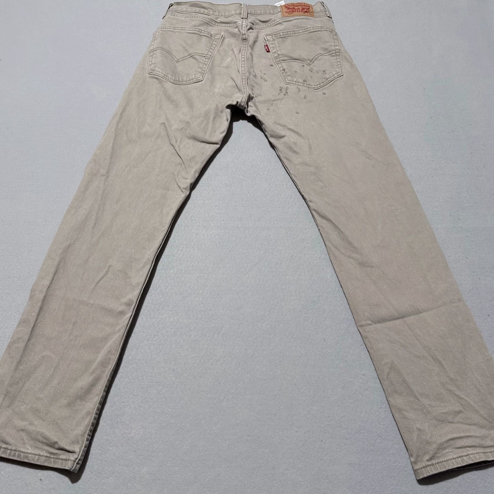 Levi's Levi's 505 Jeans Men's Beige Denim Mid Rise Classic Pockets - 31X32 Size US 31 - 2 Thumbnail