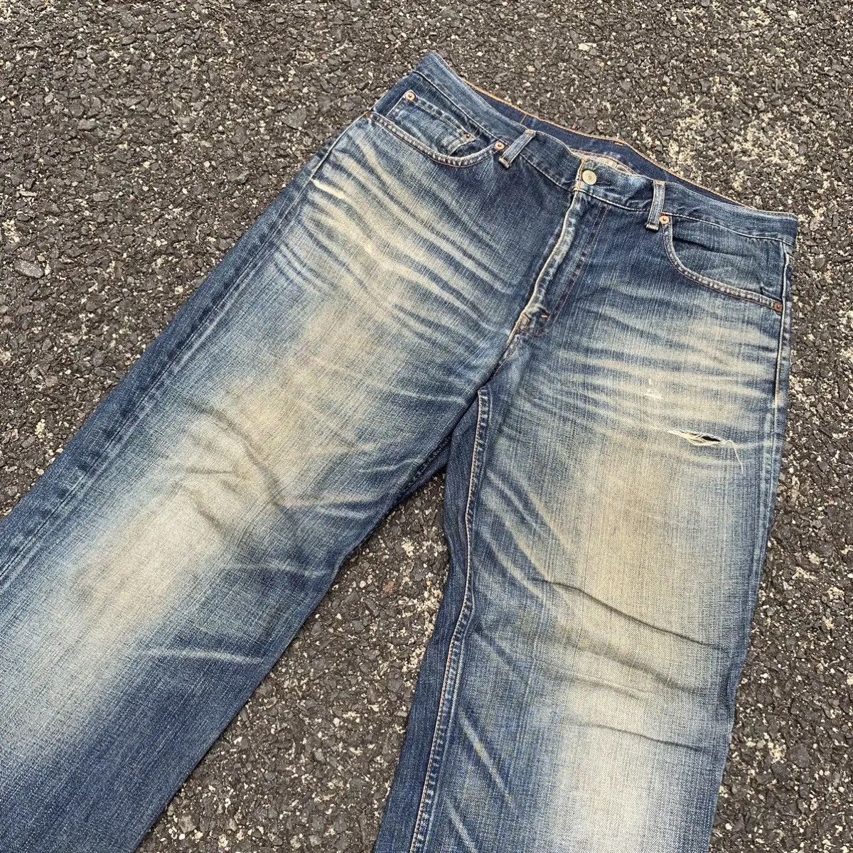 Levi's DISTRESSED DENIM🔥Levi’s 533 Jeans 35x30 Mudwash Faded Pants Size US 35 - 4 Thumbnail
