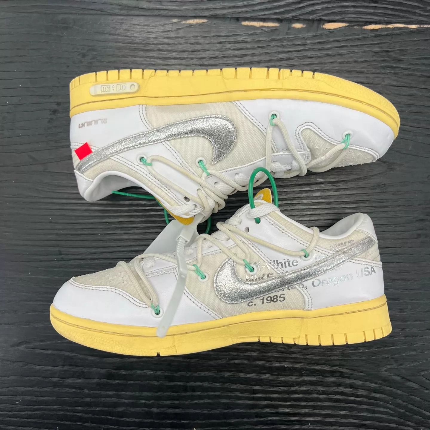 Off-White Off-White x Nike Dunk Low 'No.1' White Gum 38.5 w/box Size US 8 / IT 38 - 2 Thumbnail