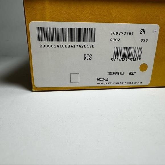 Fendi - New FENDI Metallic Nappa Fendi O'Lock Gladiator Flat Sanda Size US 7.5 / IT 37.5 - 5 Thumbnail
