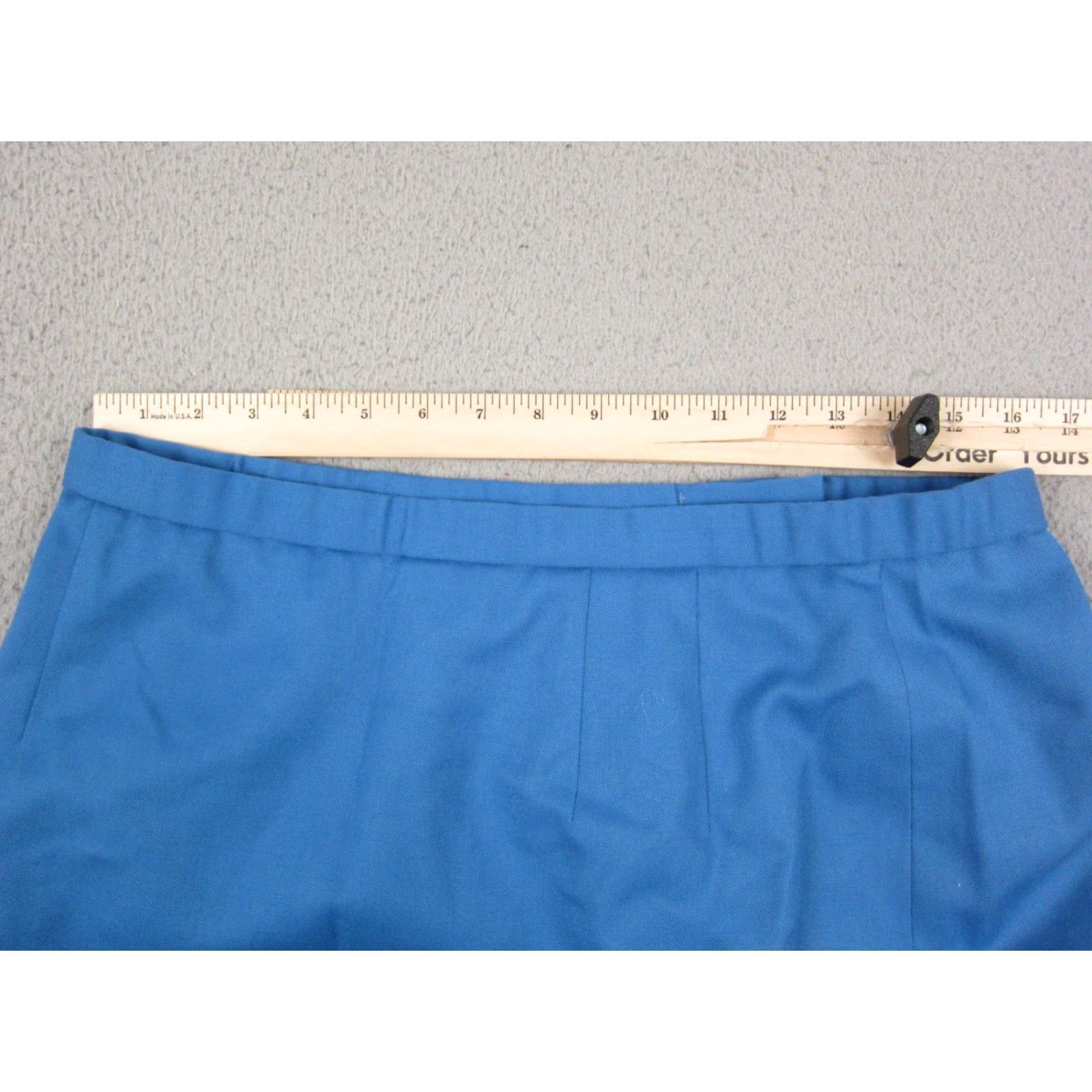 Pendleton VINTAGE Pendleton Skirt Womens 16 Blue A-Line 100% Wool Mod 80s 90s Made in USA Size 38" / US 16 / IT 52 - 7 Thumbnail