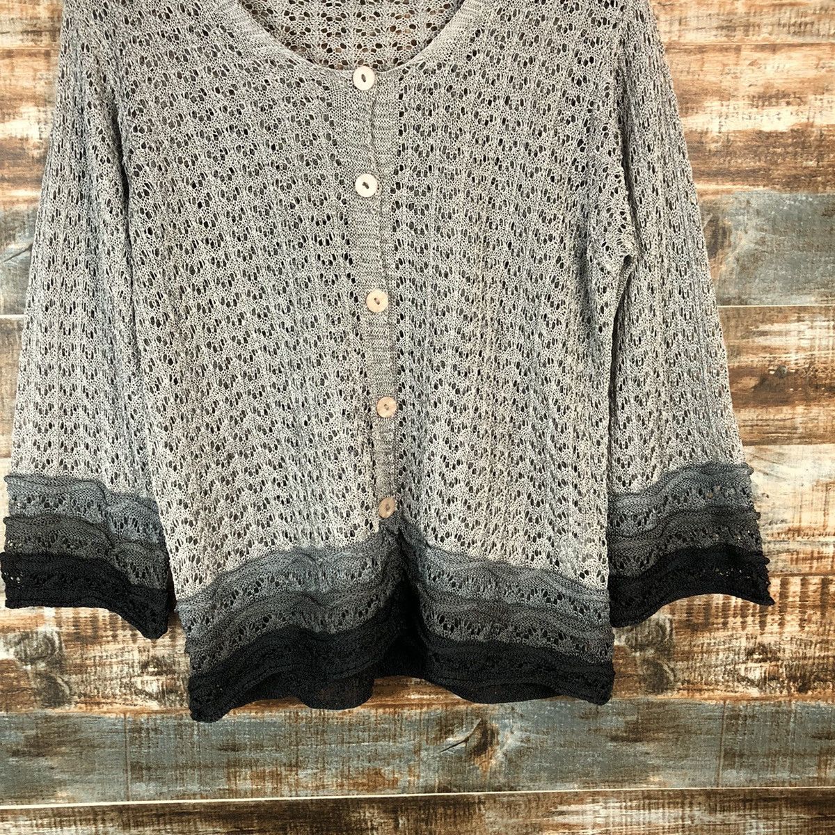Japanese Brand Japanese Brand Grey Cardigan Knitwear #A1637 Size M / US 6-8 / IT 42-44 - 6 Thumbnail