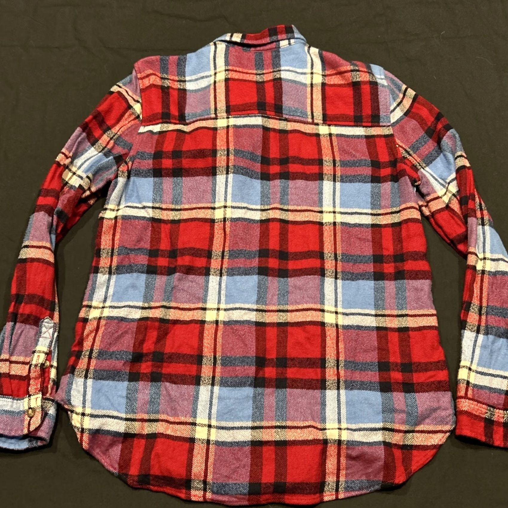 American Eagle Outfitters American Eagle Outfitters Shirt Womens L Red Plaid Flannel Button Up A31 Size L / US 10 / IT 46 - 4 Thumbnail
