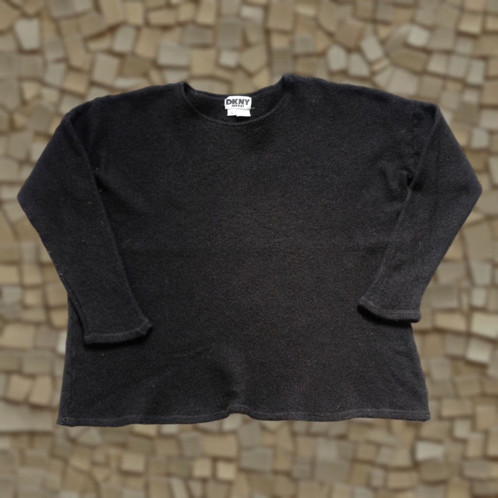 DKNY VINTAGE DKNY Crew Neck Knit Sweater Sweatshirt 100% Wool Black Regular Size S Mens 90s Retro USA Made Size US S / EU 44-46 / 1 - 1 Thumbnail