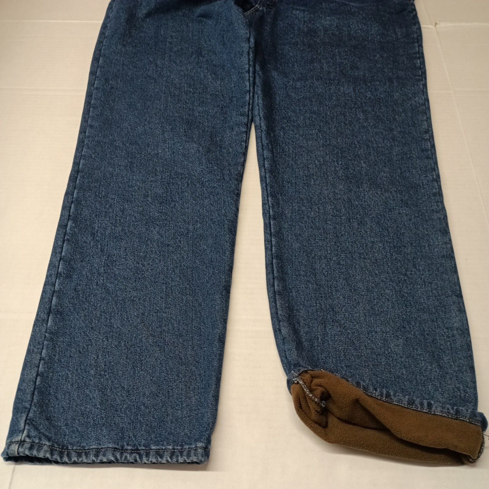 Lee Lee Fleece Lined Jeans Relaxed Straight Mens Size 42x34 Blue Size US 42 / EU 58 - 3 Thumbnail