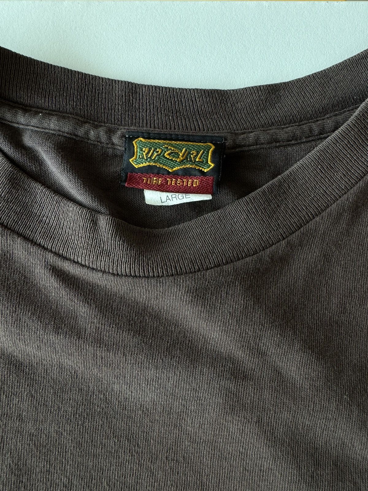 Ripcurl Vtg 90s Ripcurl Brown Single Stitch Tee Size US L / EU 52-54 / 3 - 8 Thumbnail