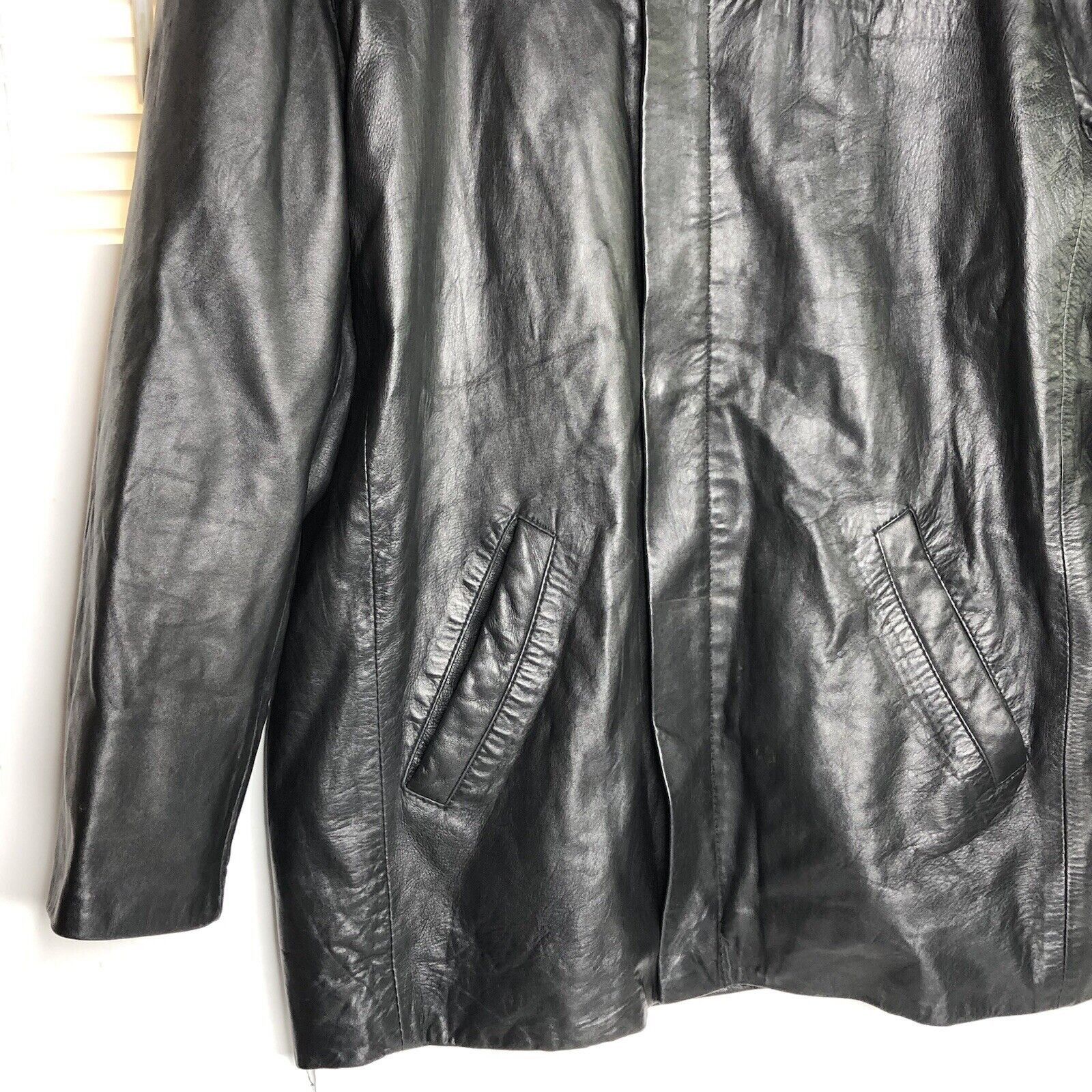 Other Se-ka Men Black Soft Lamb Leather Jacket Size XL Full zip Size US XL / EU 56 / 4 - 3 Thumbnail