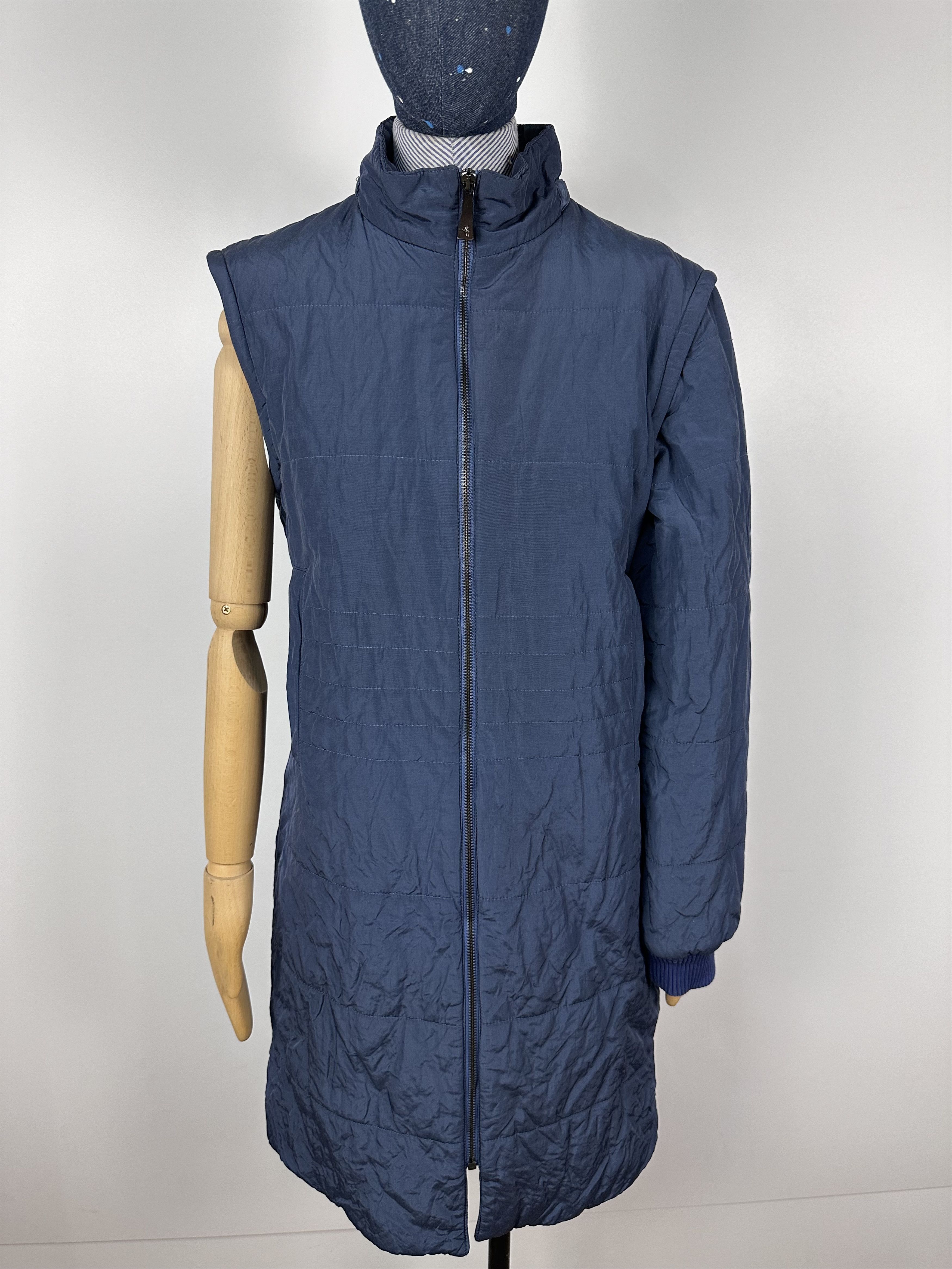 Versace × Vintage Versace Jeans Couture Long Jacket Vest Nylon Blue Size XS Size XS / US 0-2 / IT 36-38 - 9 Thumbnail