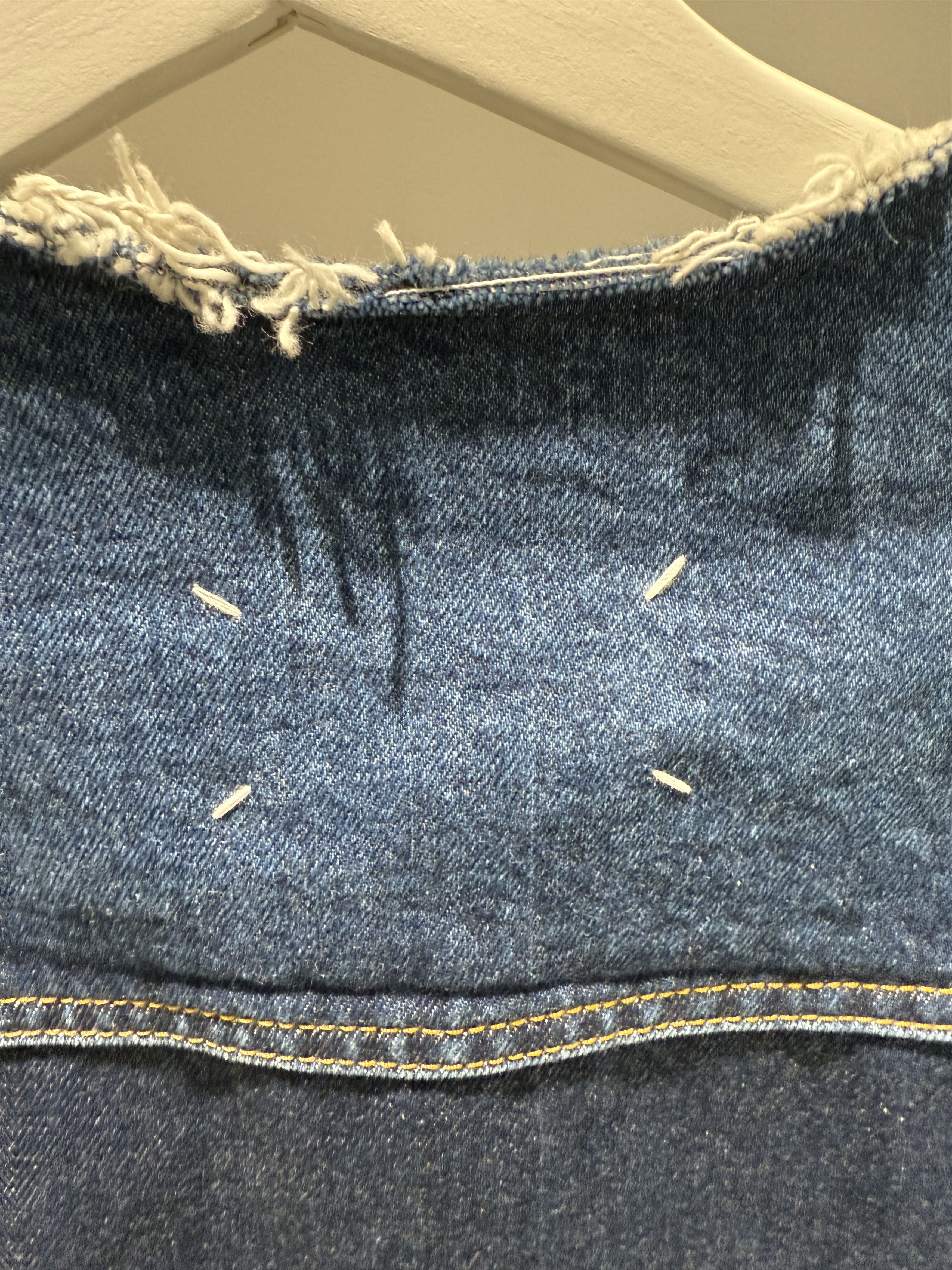 Maison Margiela MAISON MARGIELA DENIM COLLARLESS JACKET Size US XL / EU 56 / 4 - 3 Thumbnail