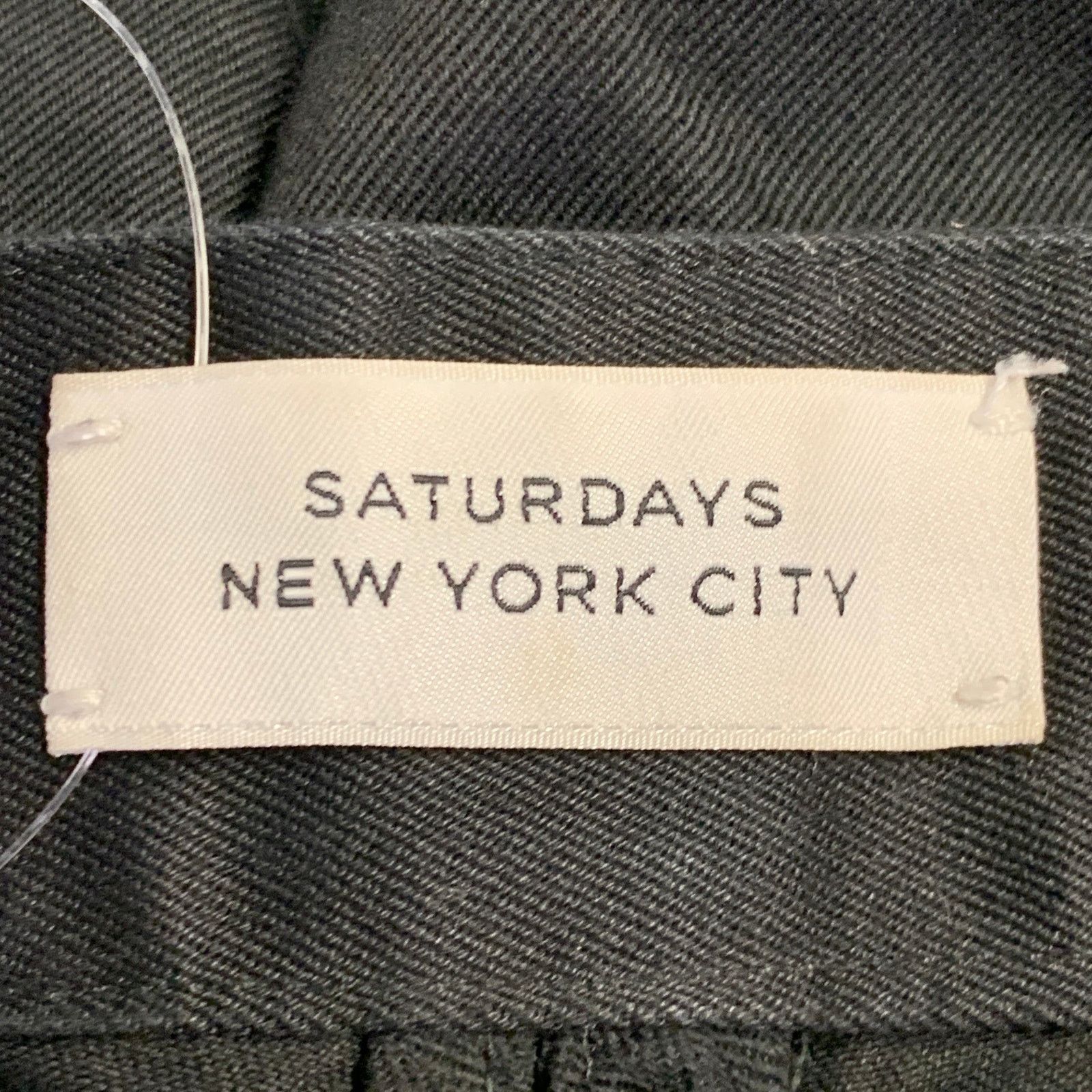 Saturdays NYC Size 32 Black Cotton Twill Tapered Zip Fly Casual Pants Size US 32 / EU 48 - 6 Thumbnail