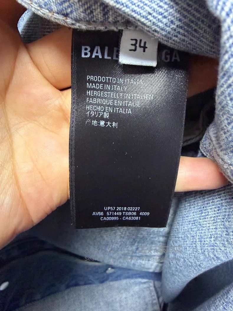 Balenciaga Balenciaga Denim Jacket Size XXS / US 00 / IT 34 - 4 Thumbnail