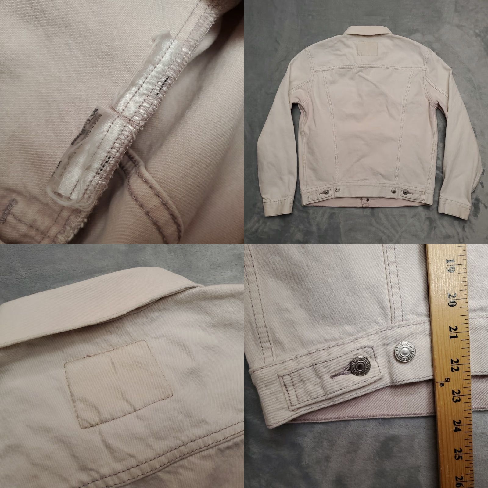 Denime VINTAGE Levis Premium Jacket Womens Small Denim Jean Long Sleeve Classic Trucker Size S / US 4 / IT 40 - 8 Thumbnail
