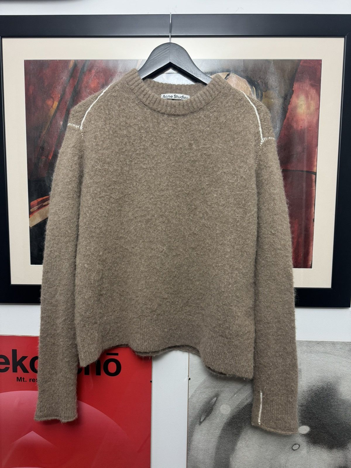 Acne Studios Acne Studios Alpaca Wool Sweater Designer Beige Elastan Rare Size US M / EU 48-50 / 2 - 1 Thumbnail