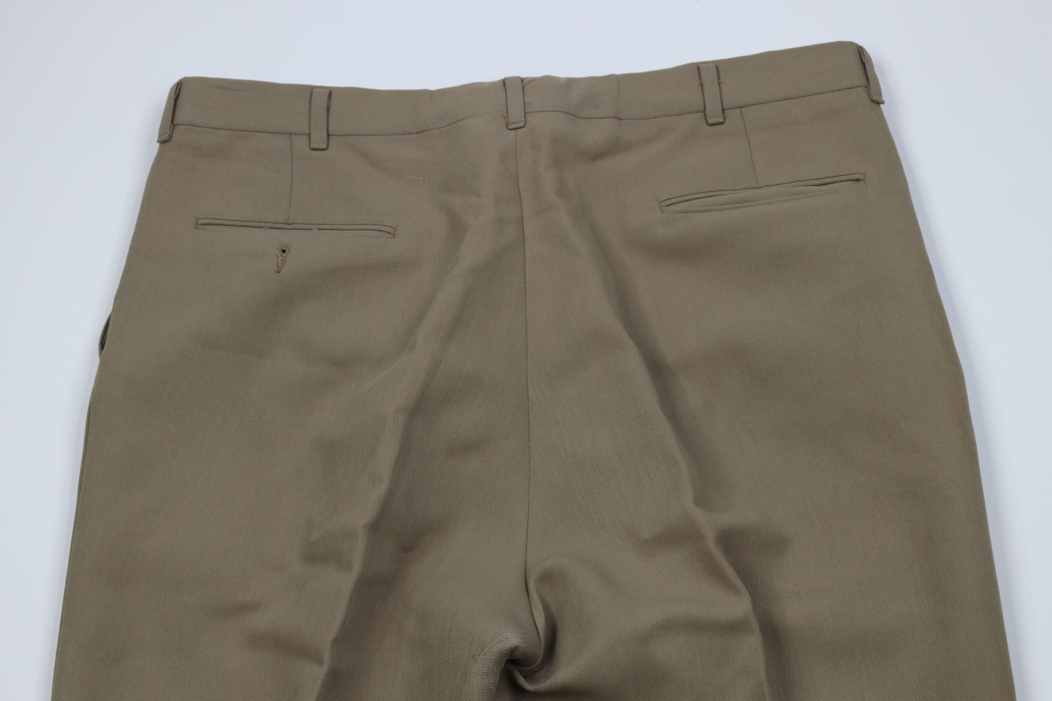 Vintage Vintage 70s Streetwear Rayon Gabardine Wide Leg Pants Tan Size US 36 / EU 52 - 11 Thumbnail
