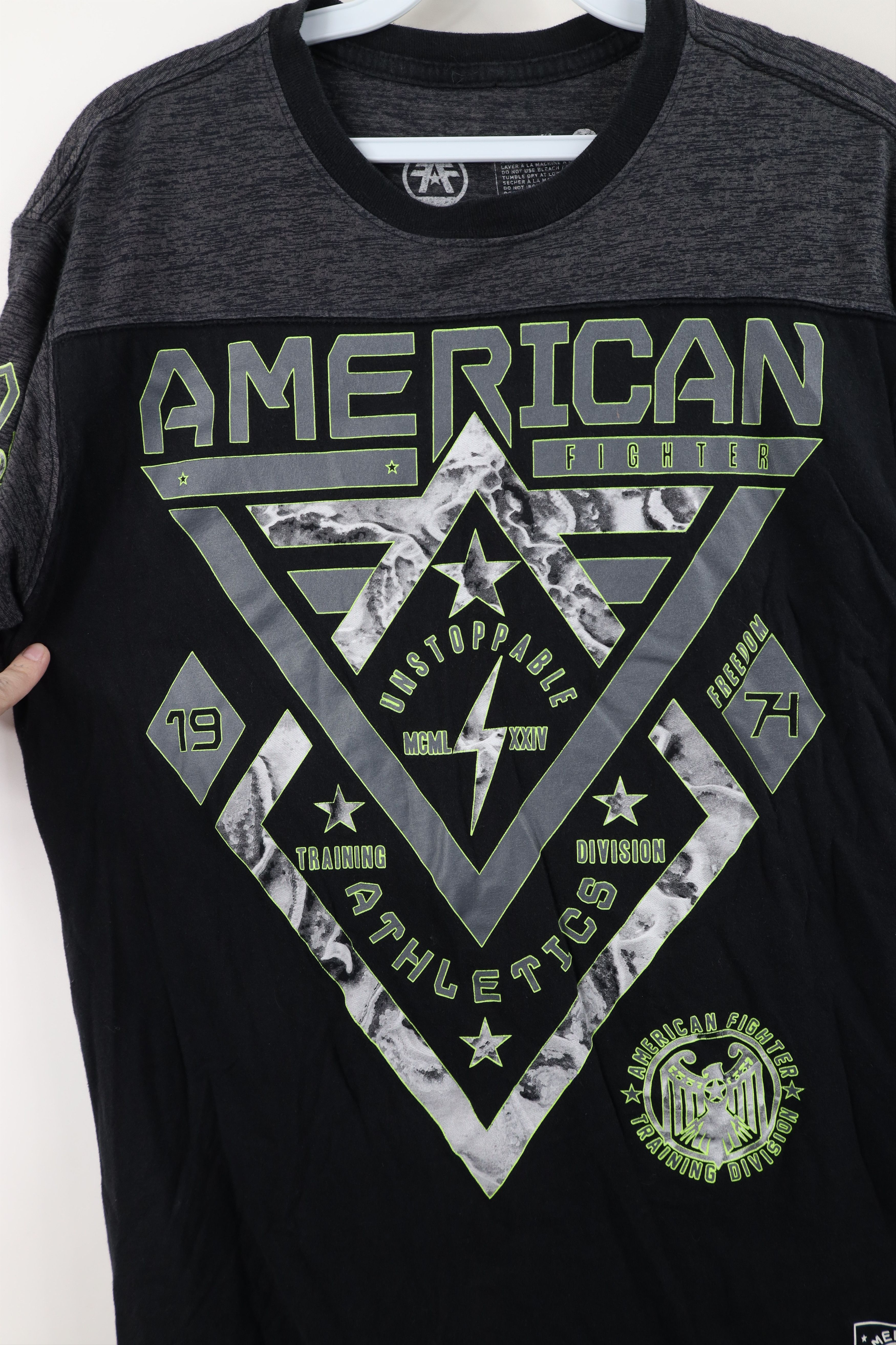 Vintage Buckle American Fighter UFC MMA Jiu Jitsu Fighting T-Shirt Size US M / EU 48-50 / 2 - 9 Thumbnail
