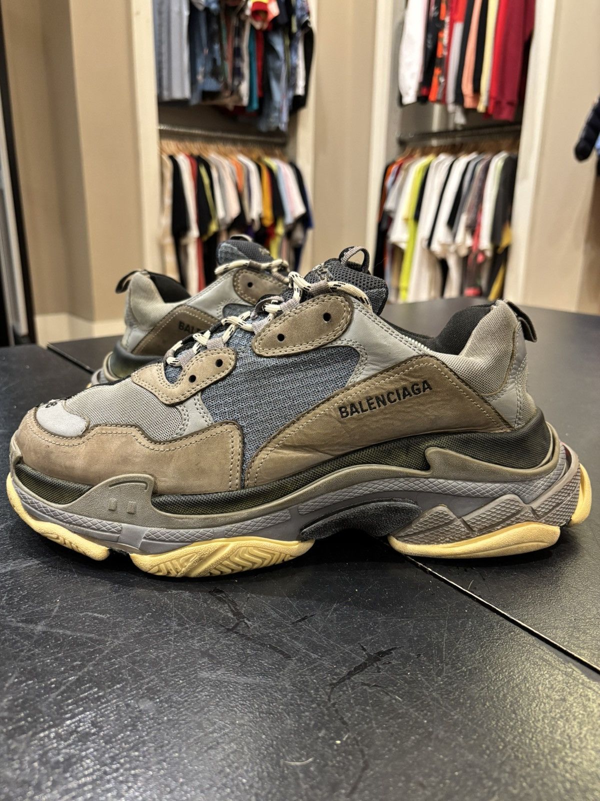 Balenciaga Balenciaga split triple s sneaker Size US 13 / EU 46 - 1 Thumbnail