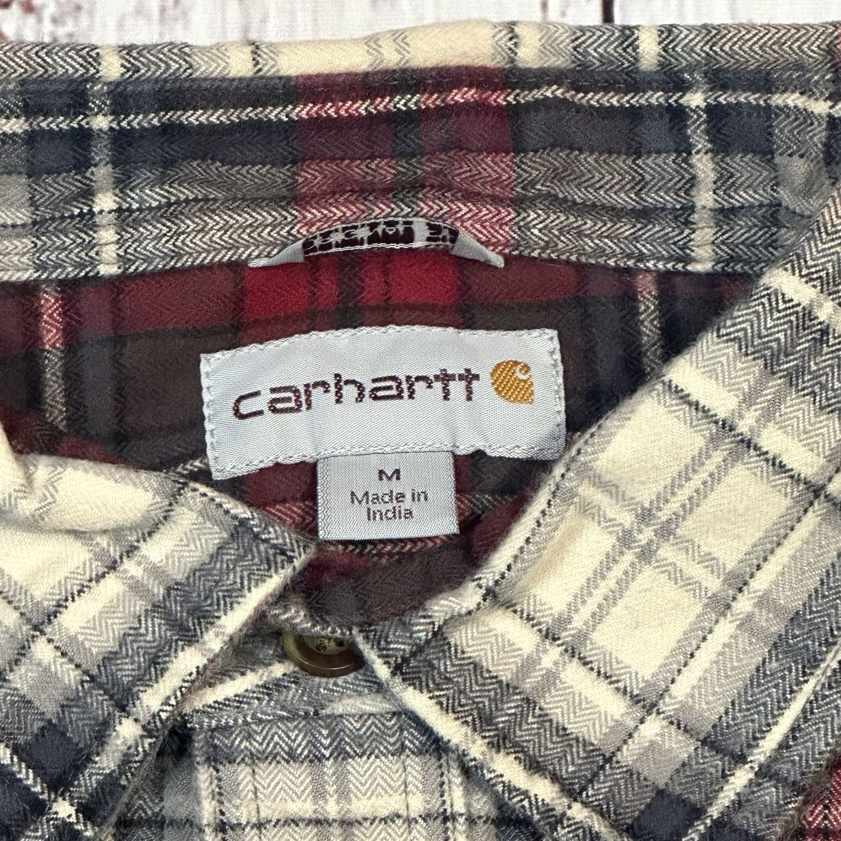 Carhartt Carhartt Shirt Mens M Black Plaid Button-Up 2 Pocket Logo Workwear Flannel Cotton Original Fit Size US M / EU 48-50 / 2 - 4 Thumbnail