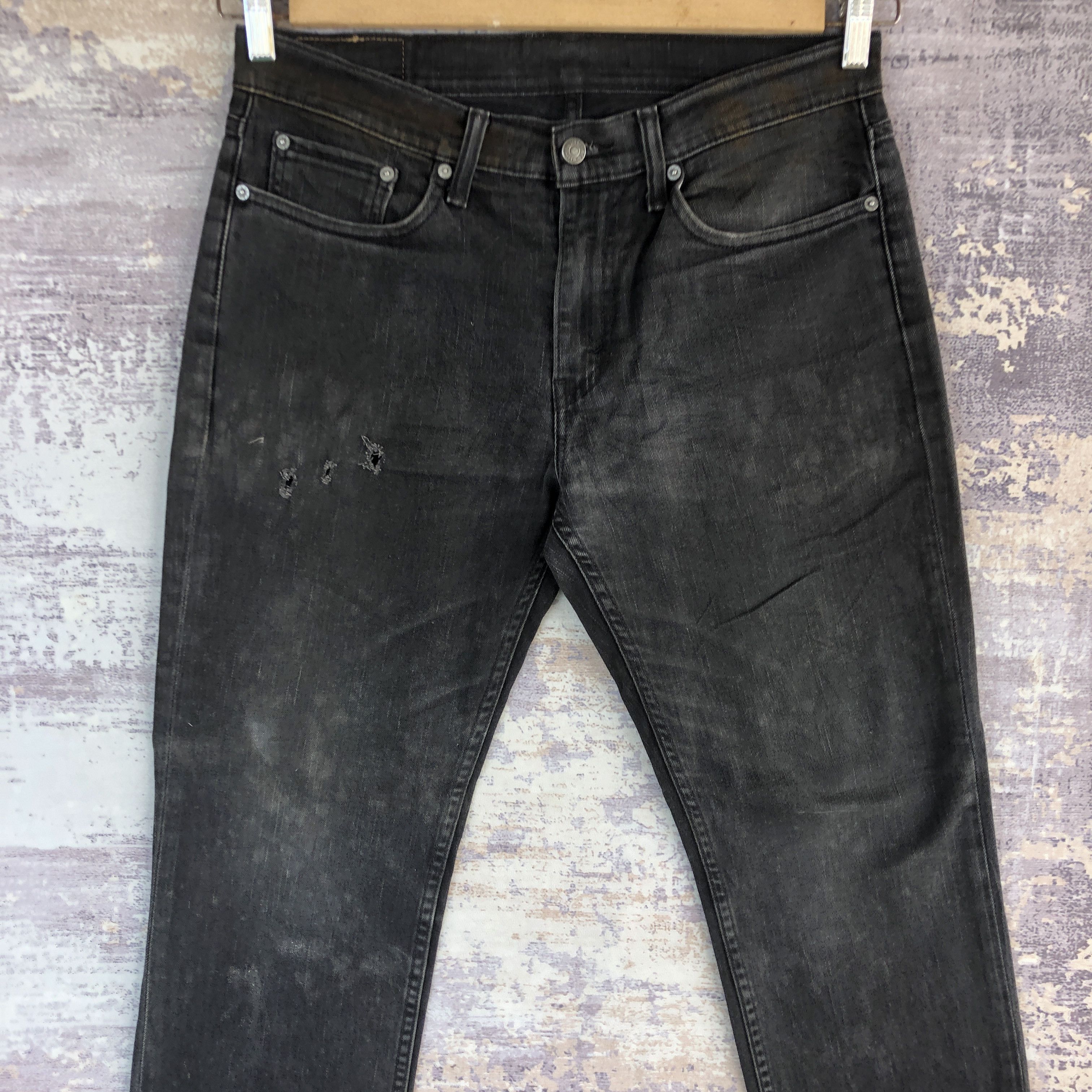 Levi's Vintage Distressed Levis Jeans Levi's 514 Faded Black Denim Size US 34 / EU 50 - 3 Thumbnail