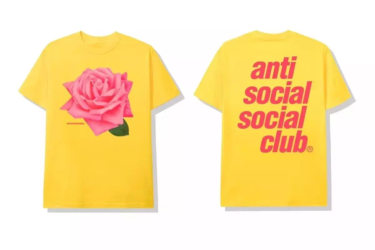 DS Weekly Red ASSC Underglow Roses Yellow Tee Bape Kith Kaws