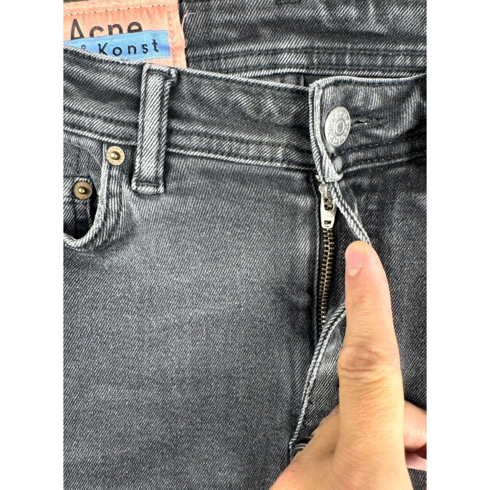 Acne Studios Acne Studios Jeans Women's Skinny 26 x 25 Black Stockholm Bla Konst Italy Denim Slim Rock Gothic Retro Punk Theme Boys? Size 26" / US 2 / IT 38 - 3 Thumbnail