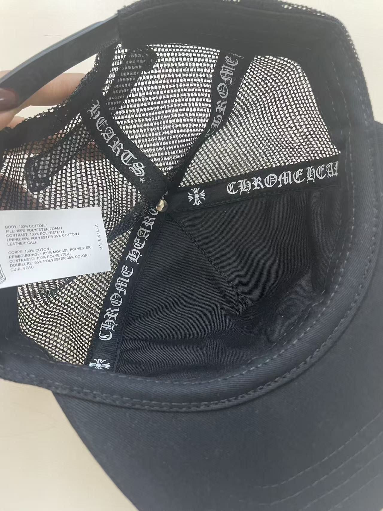 Chrome Hearts Chrome Hearts Pony Hair Triple Cross Patch Baseball Cap Size ONE SIZE - 8 Thumbnail