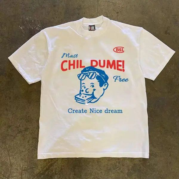 Japanese Brand VIBE White casual retro street trend boy printed t-shirt Size US M / EU 48-50 / 2 - 1 Thumbnail