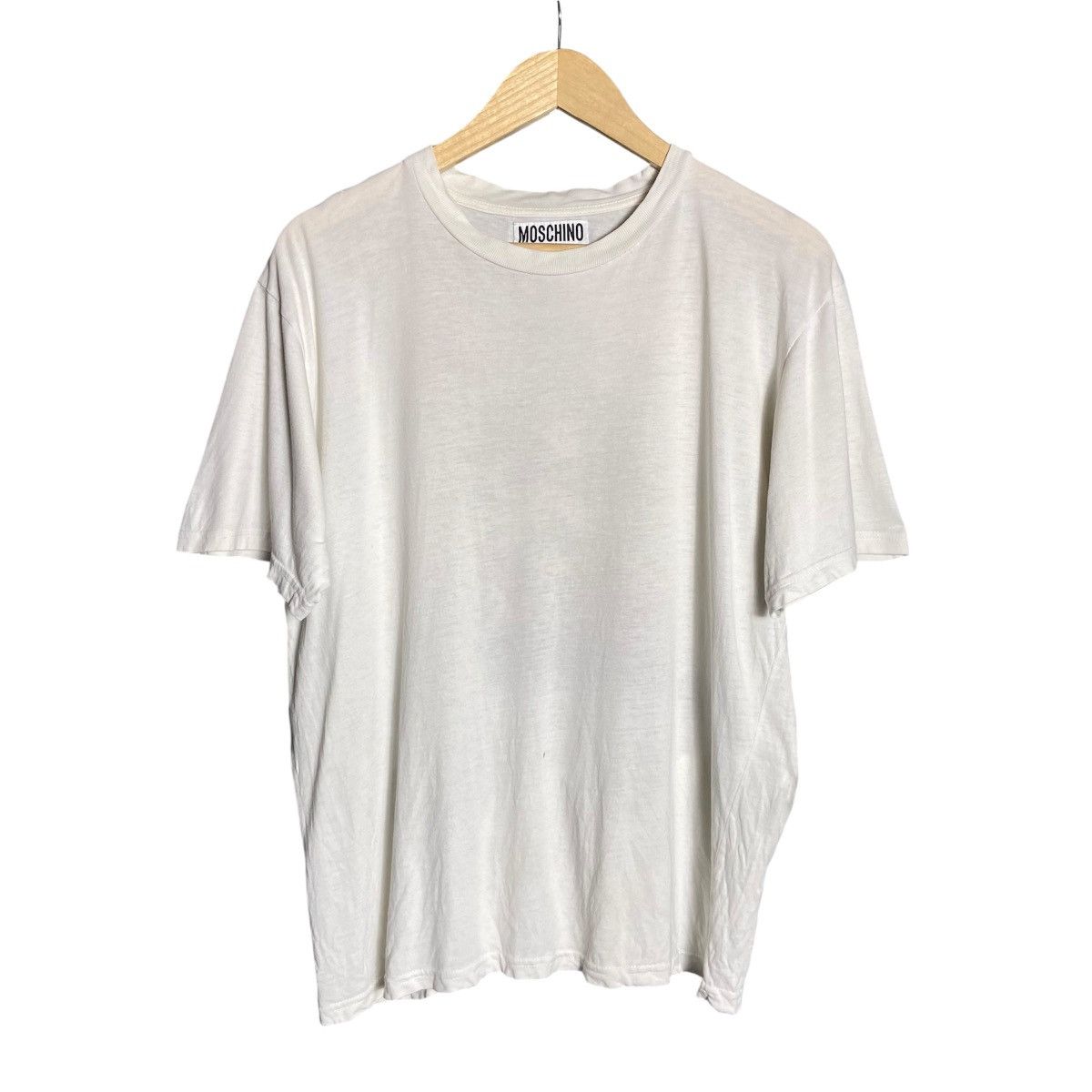 Moschino × Vintage Vintage 90s Moschino Jeans POUR HOMME Card T-Shirt Size US L / EU 52-54 / 3 - 2 Thumbnail