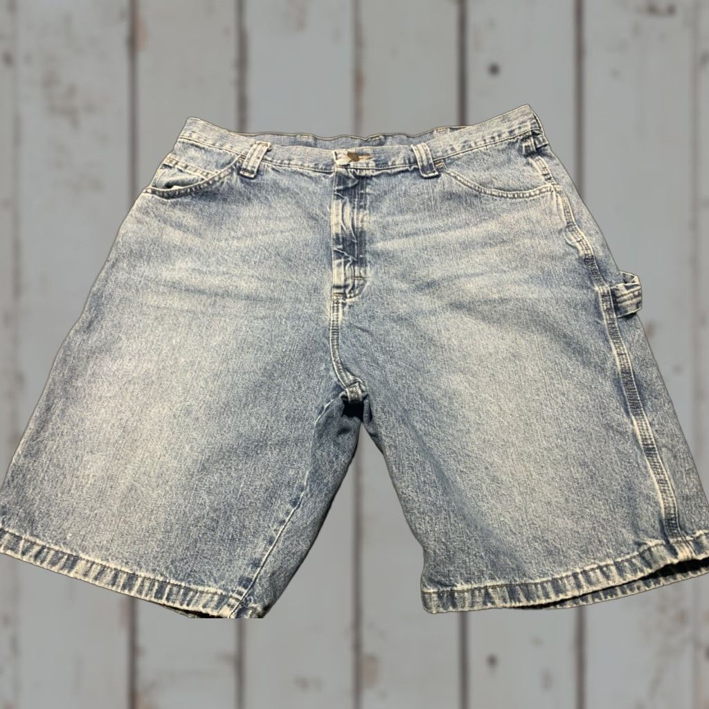 Wrangler Wrangler Cargo Shorts Men’s 38 Blue Denim Regular Fit Casual Workwear Size US 38 / EU 54 - 1 Thumbnail