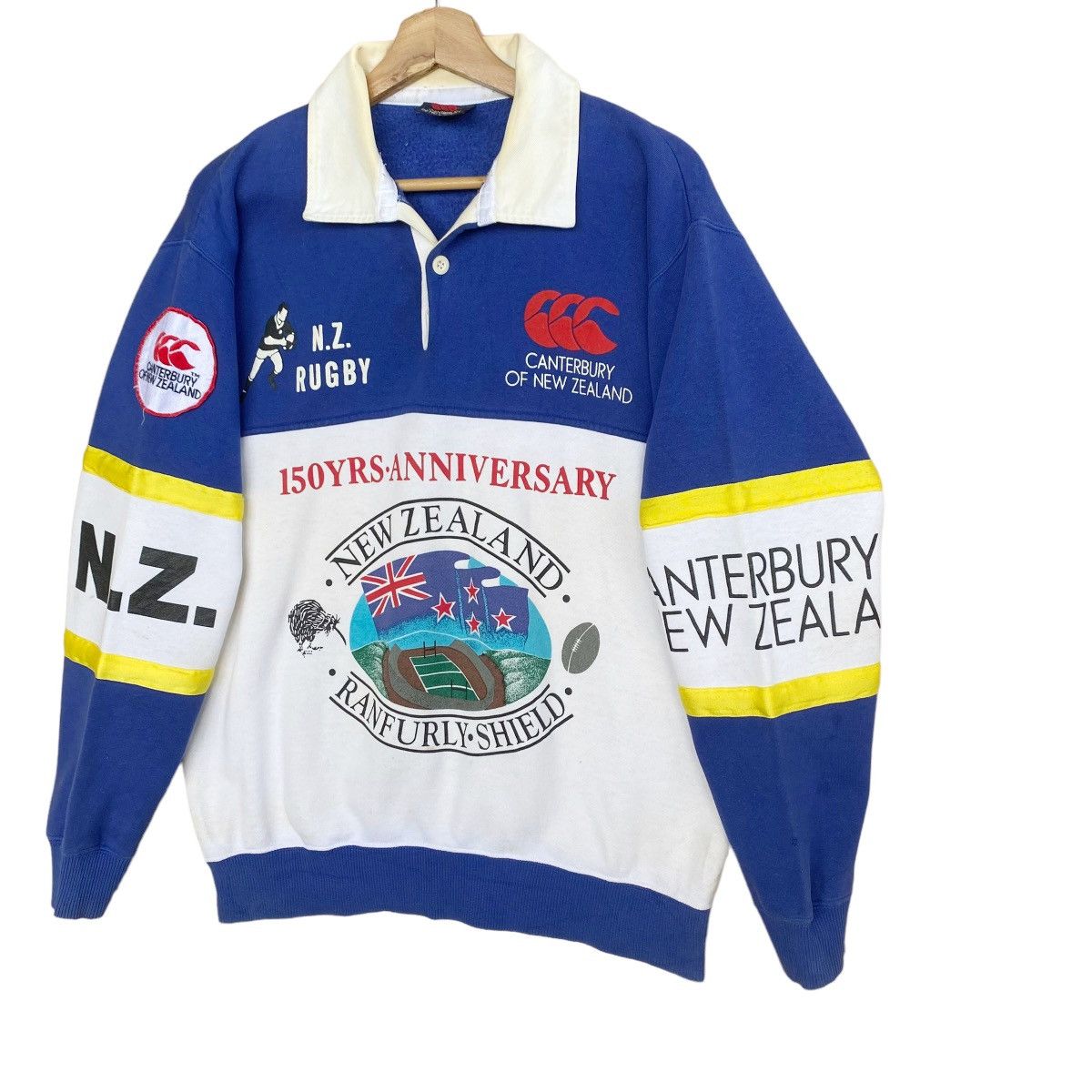 Canterbury of New Zealand Canterbury 150 Year Anniversarry Big Logo Collar Sweatshirt Size US M / EU 48-50 / 2 - 3 Thumbnail