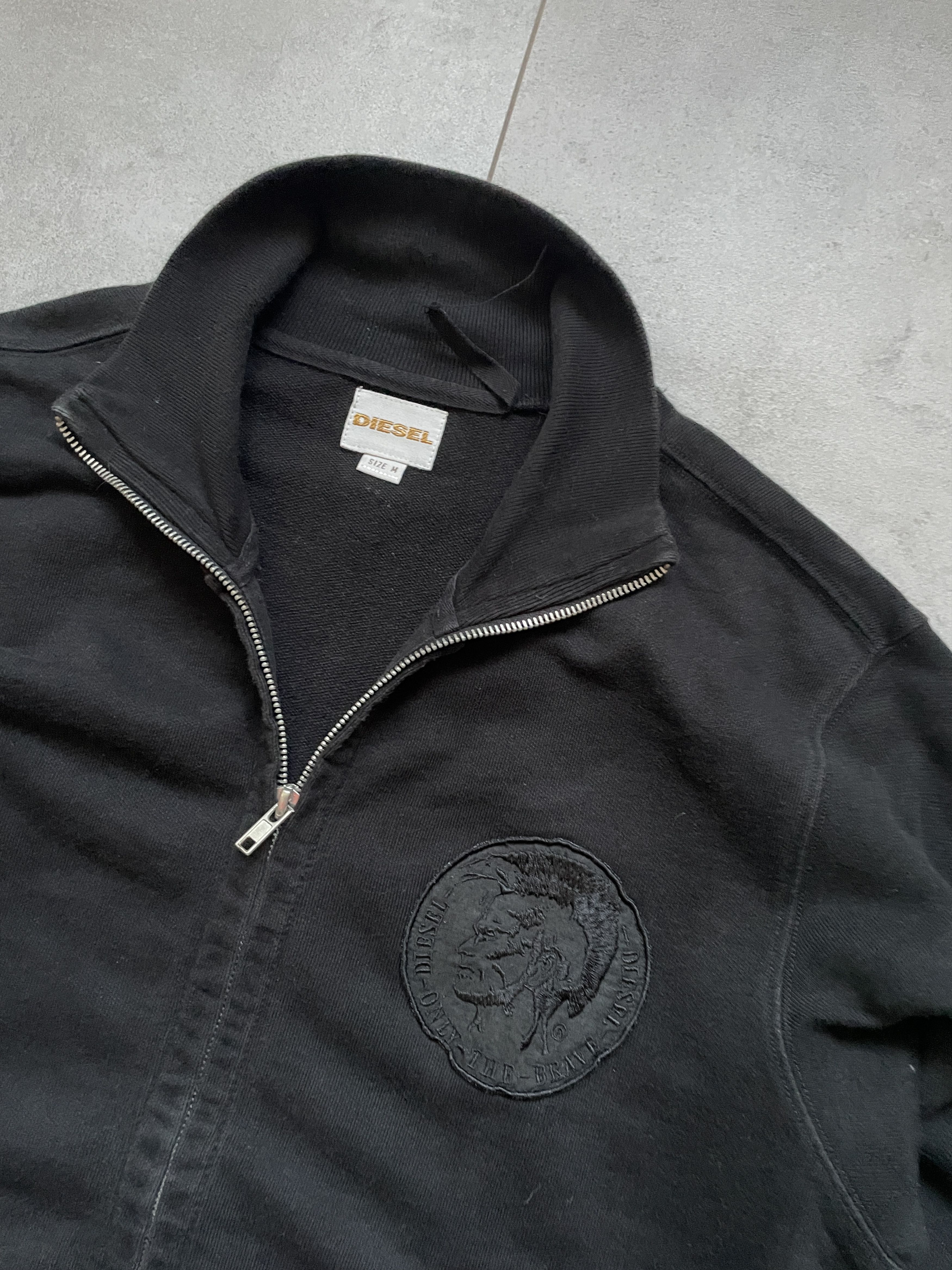 Diesel Y2K DIESEL SLIM FIT BLACK ZIP SWEATSHIRT Size US M / EU 48-50 / 2 - 2 Thumbnail