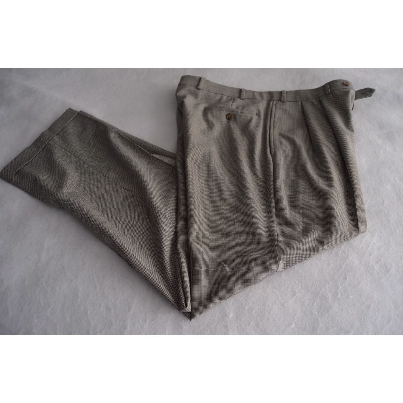 Ralph Lauren Lauren Ralph Lauren Men's Dress Pants Gray Houndstooth Wool 36/32 Size US 36 / EU 52 - 2 Thumbnail