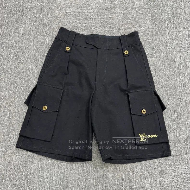 Louis Vuitton Louis Vuitton LV Logo Decorated Denim Shorts. Size US 34 / EU 50 - 1 Thumbnail