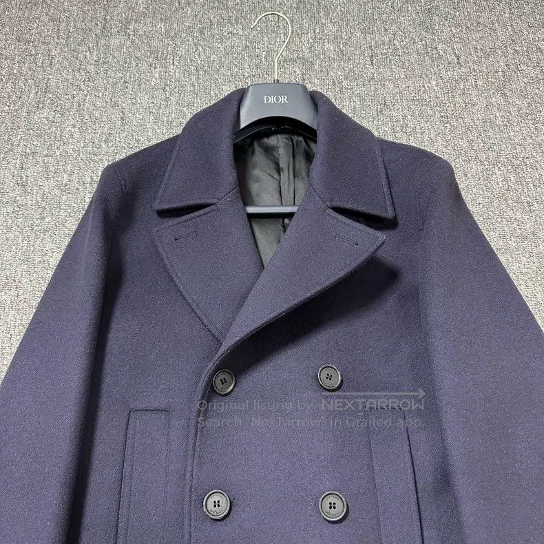 Dior Dior Navy Blue Double Breasted Wool Overcoat Jacket Size US S / EU 44-46 / 1 - 2 Thumbnail