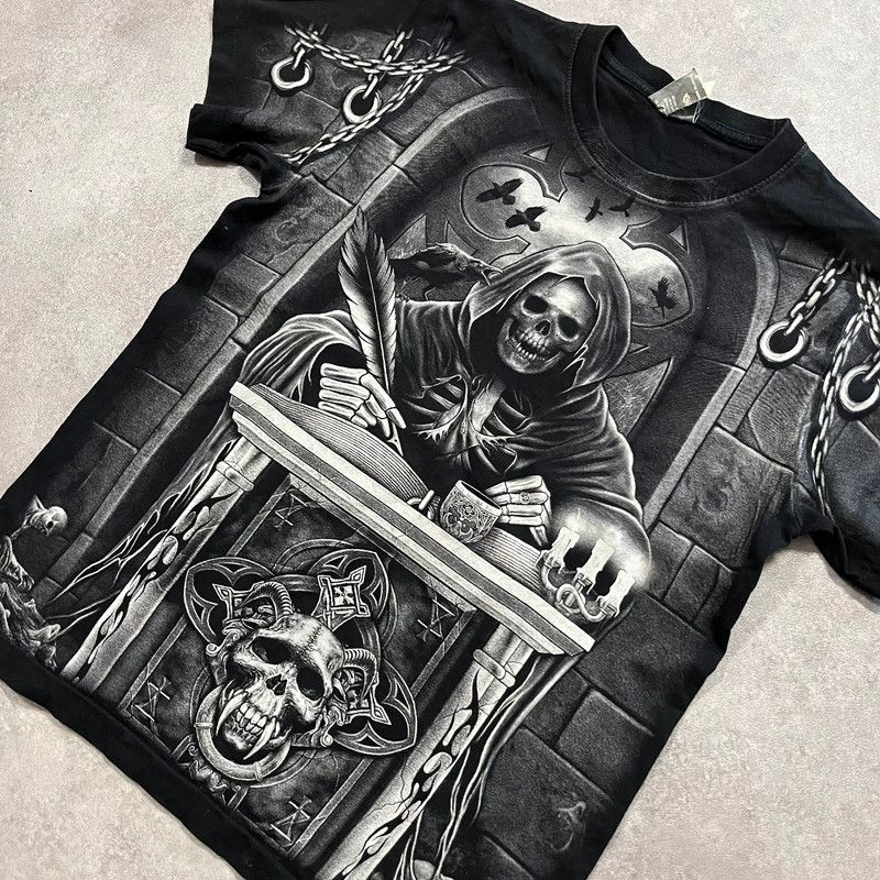 Affliction Vintage Affliction Skull Style T-Shirt Retro Goth Alt Y2K Size US S / EU 44-46 / 1 - 3 Thumbnail